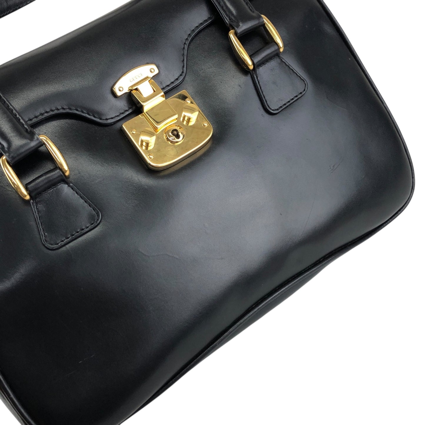 GUCCI Handbag Black Vintage as68jk