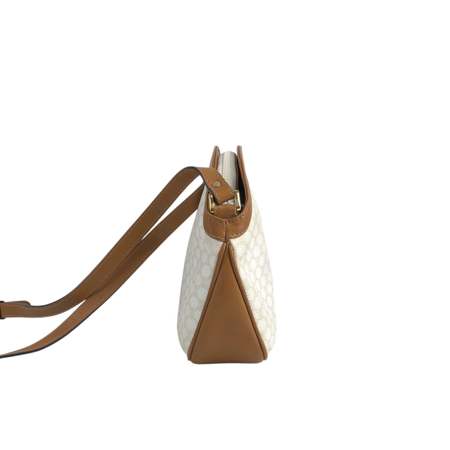 CELINE Macadam Blason Shoulder bag White Vintage y88uii