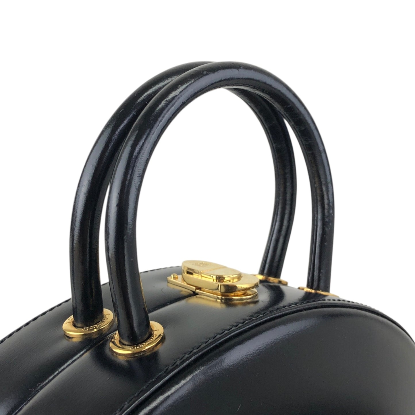 LOEWE Anagram Top Handle Handbag Vanity bag Black Vintage nxkdzt