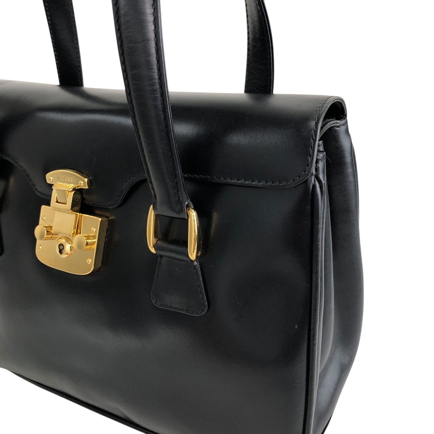GUCCI Handbag Black Vintage as68jk
