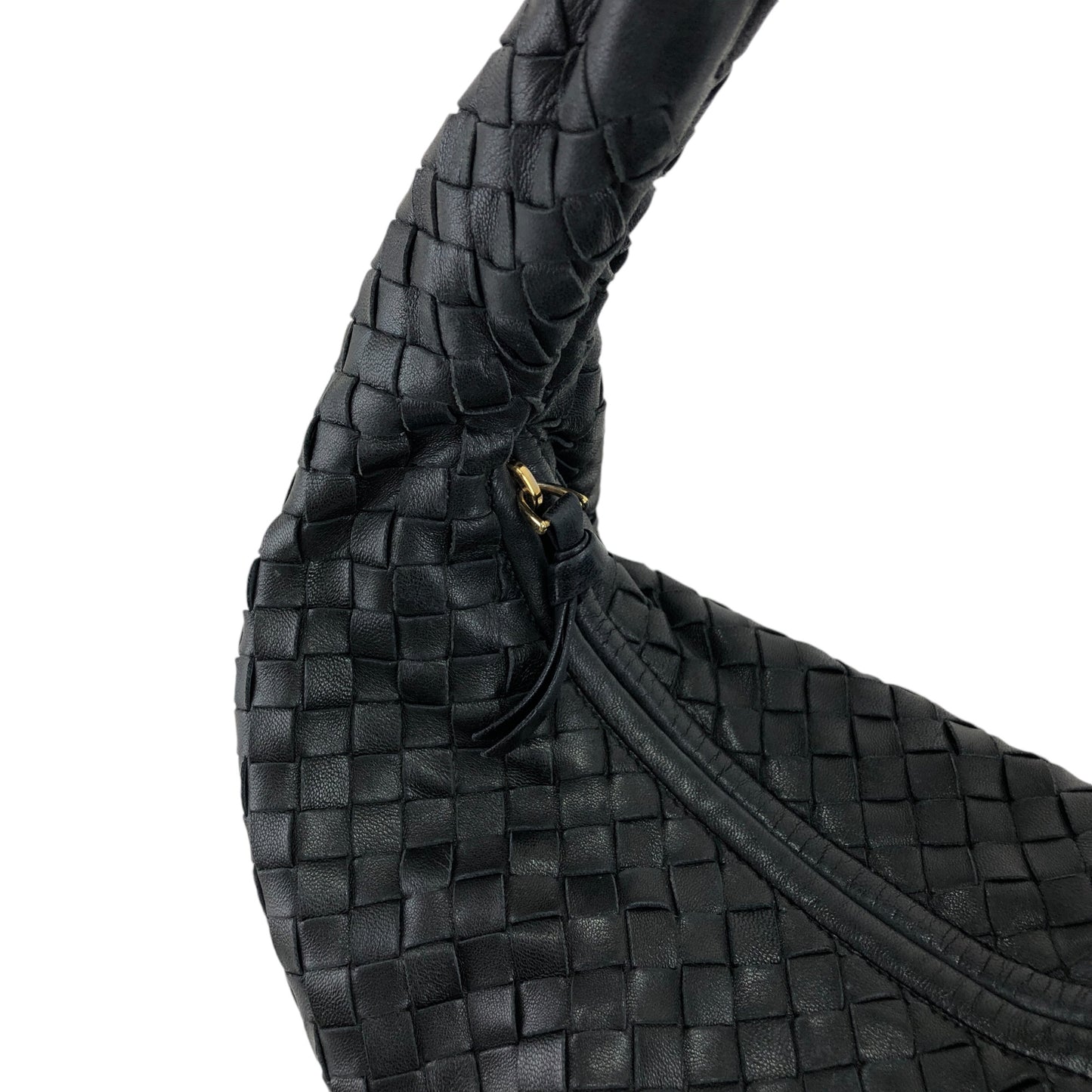 Bottega Veneta Intrecciato Shoulder bag Hobobag Black Vintage edswiz