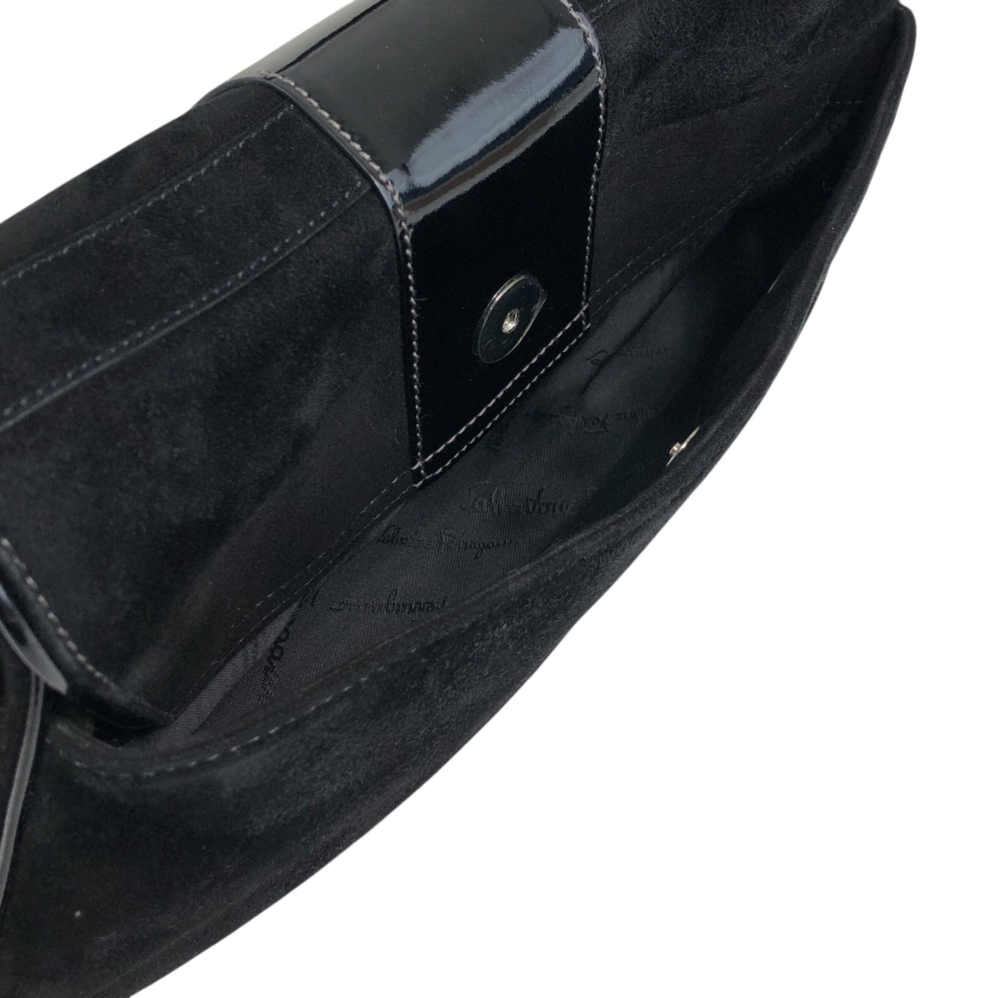 Salvatore Ferragamo Gancini Shoulder bag Black Vintage p6iss8
