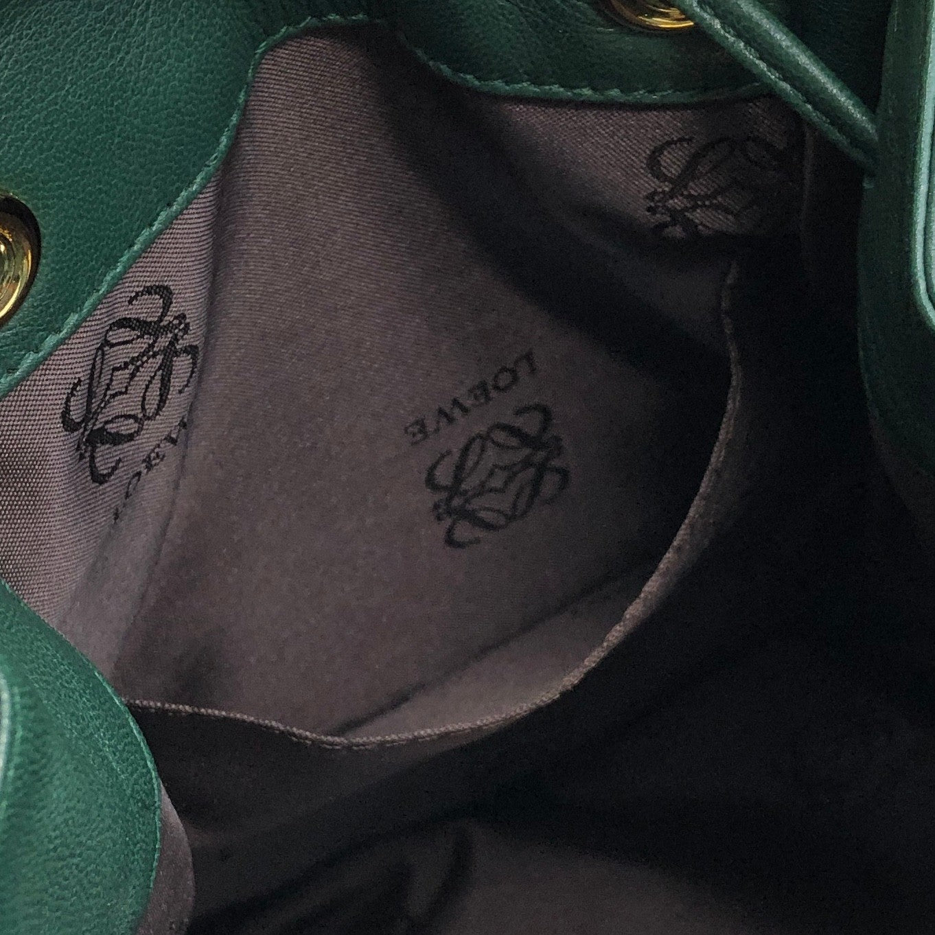 LOEWE Anagram 背包 綠色 復古 vmjtjf