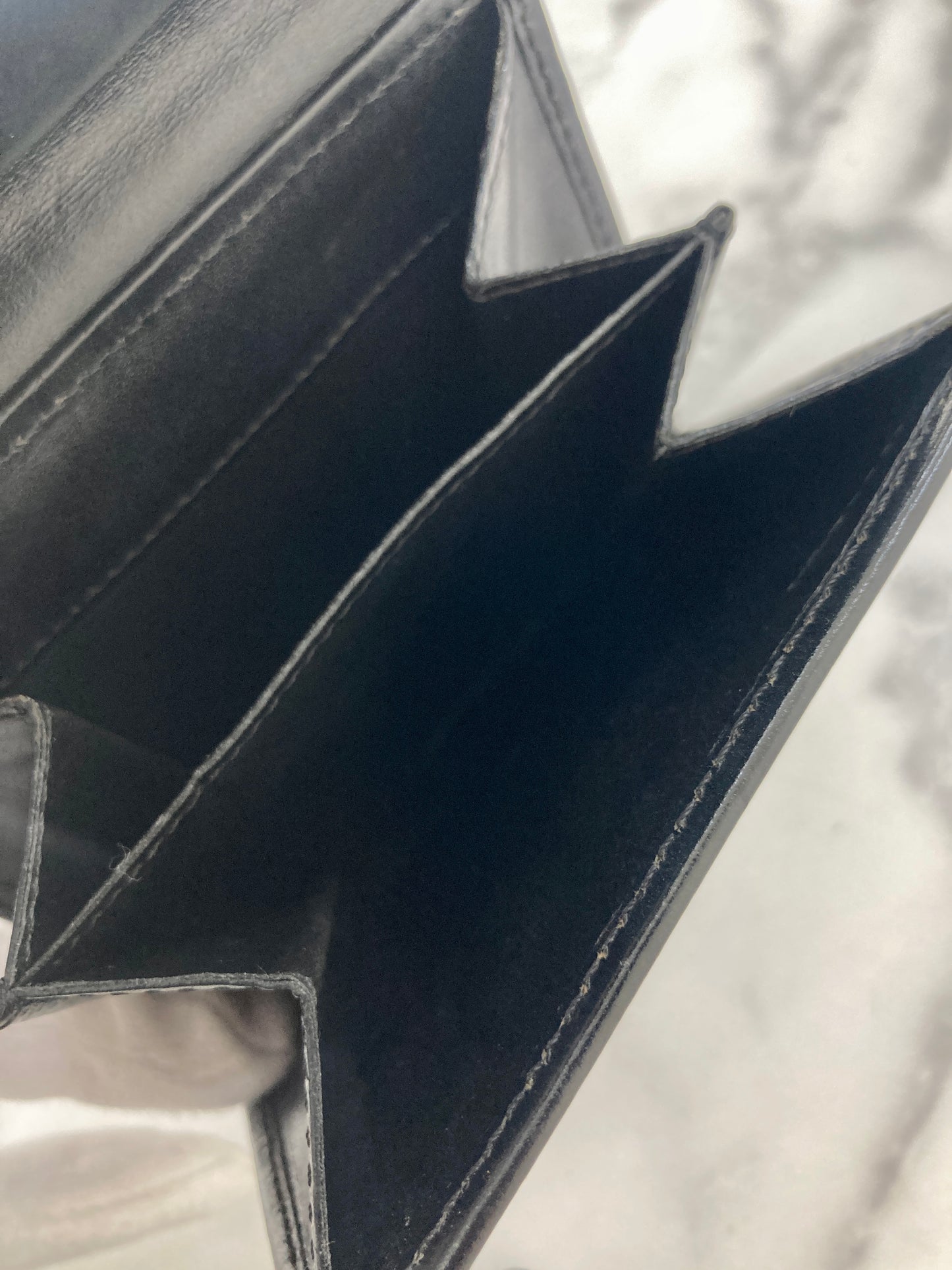CELINE Macadam Blason Folded Wallet Black Vintage 4vg8wr