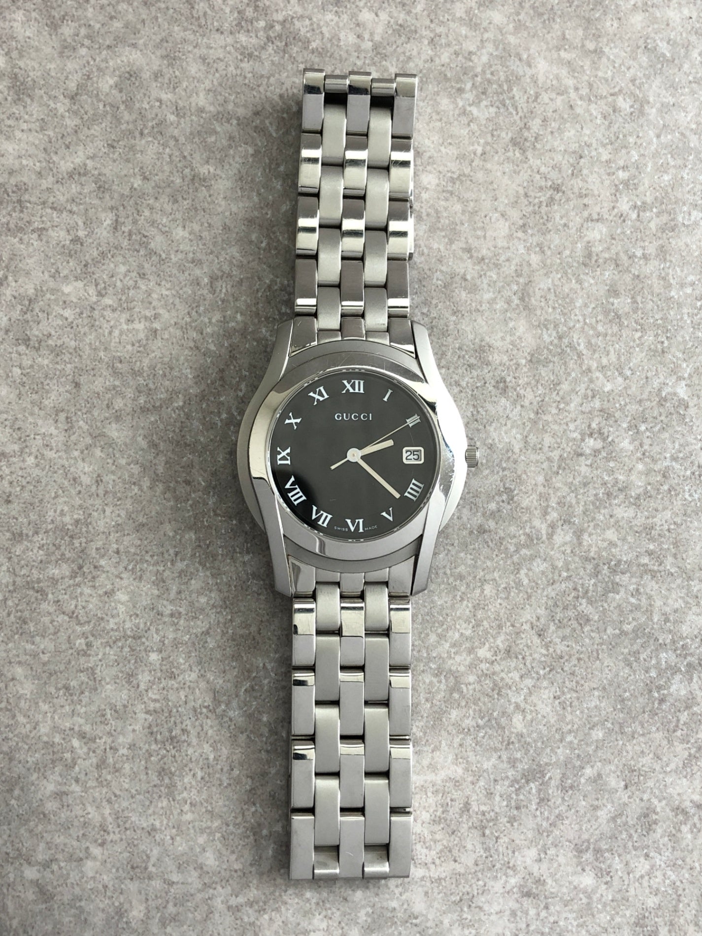 GUCCI Watch Silver 5500M Vintage 23ex72
