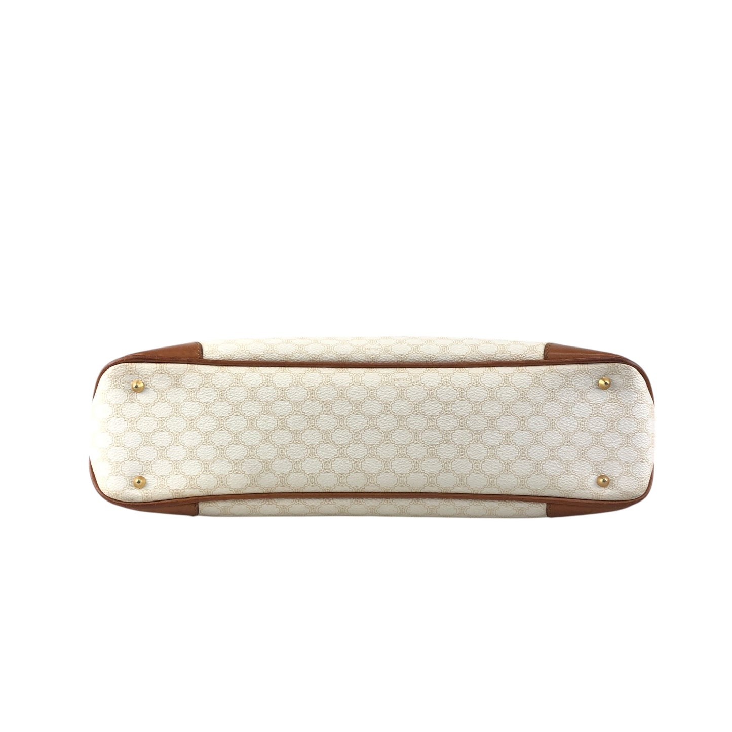 CELINE Macadam Blason Handbag White Vintage jebkgk