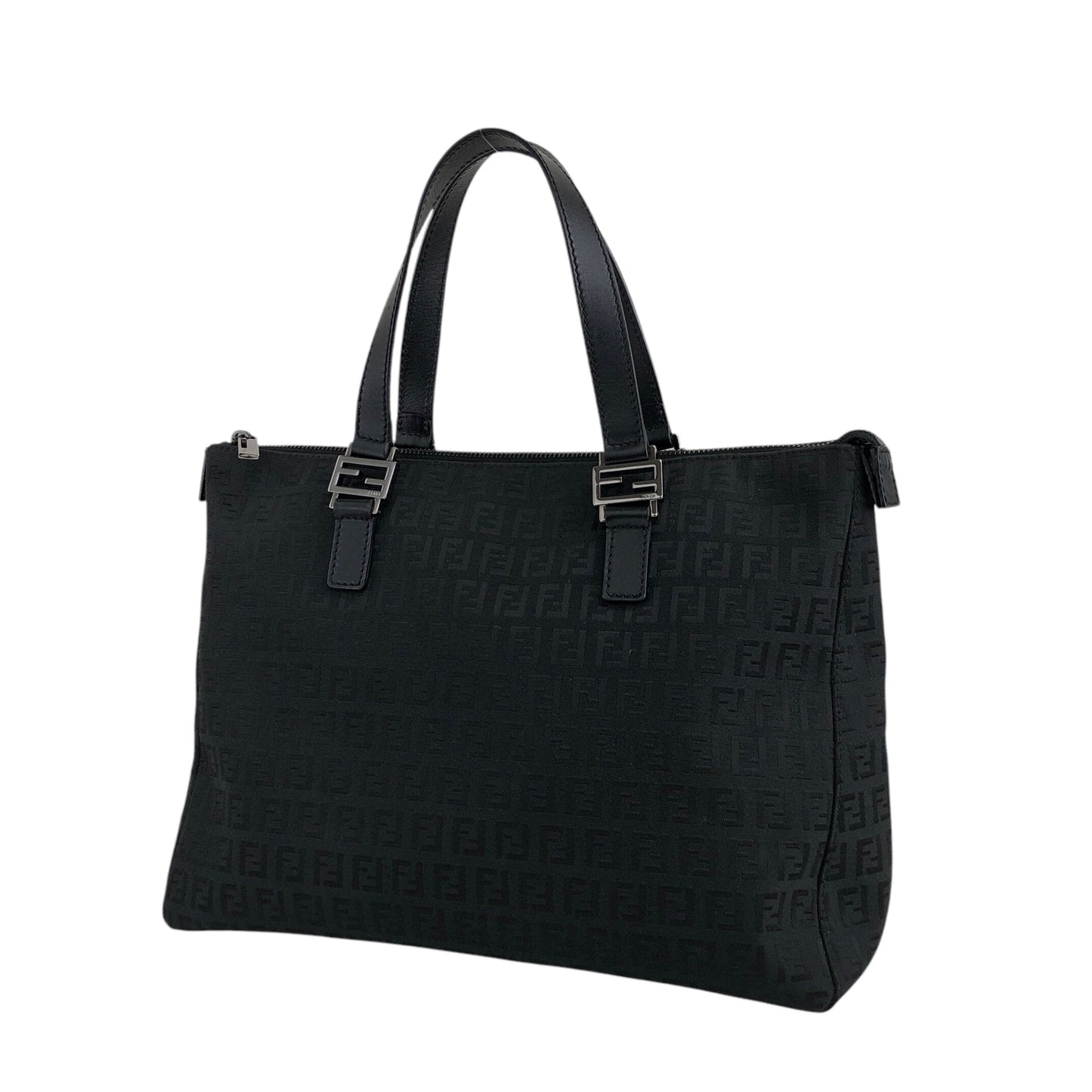 FENDI Zucchino Totebag Black Vintage evabj6