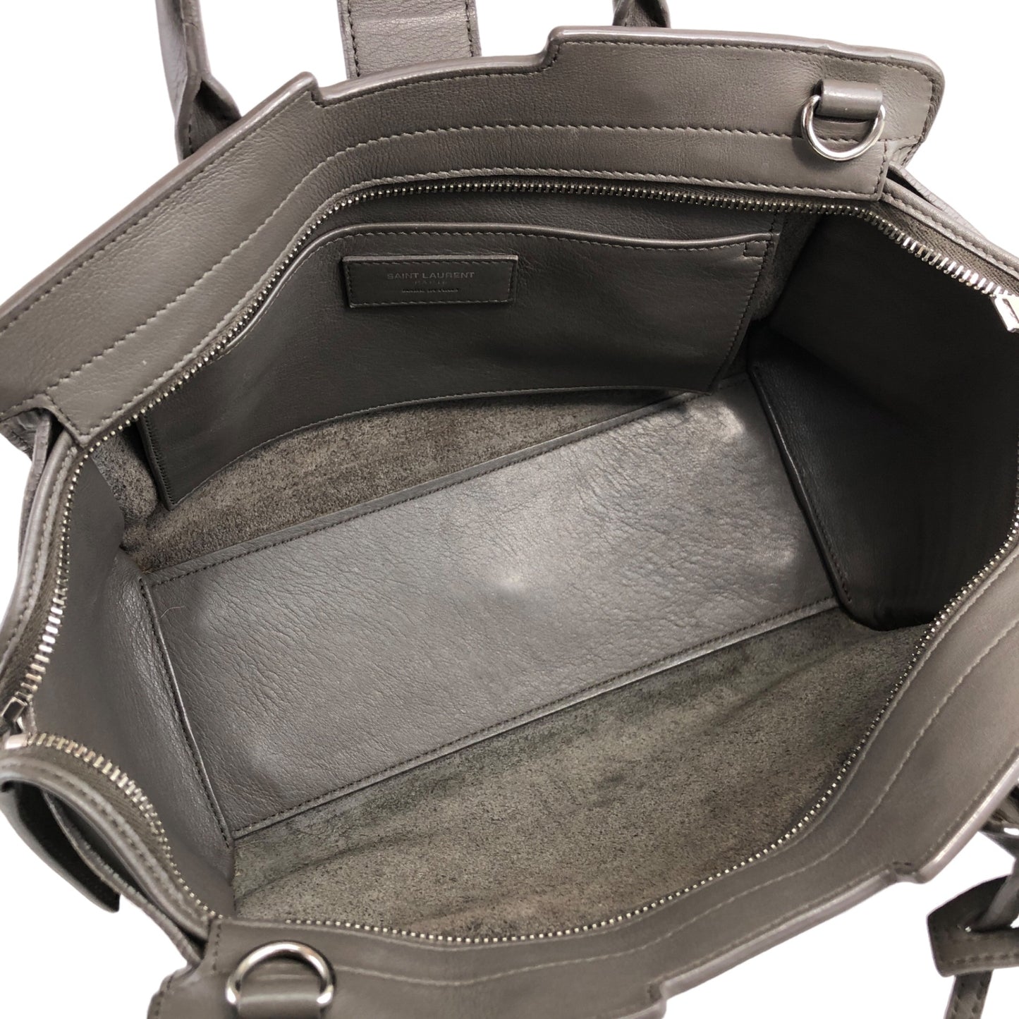 Saint Laurent Two-way Handbag Shoulder bag Gray Vintage amj5ej