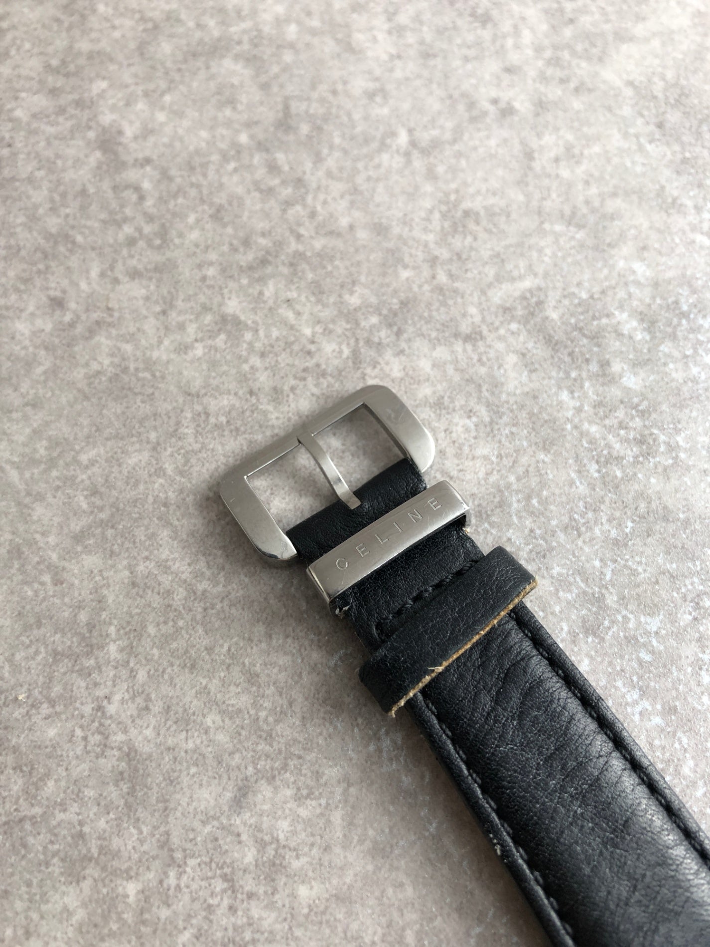 CELINE Blason Quartz Watch Black Vintage yvw3tu