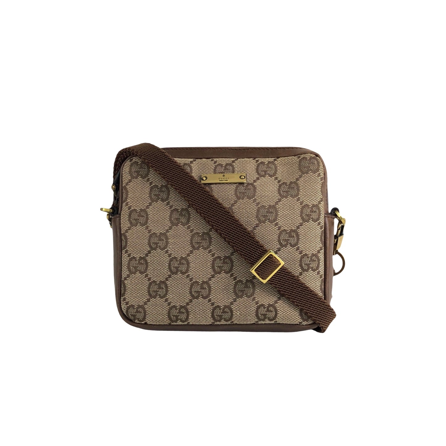 GUCCI GG Canvas Shoulder bag Brown Vintage 2hrrun