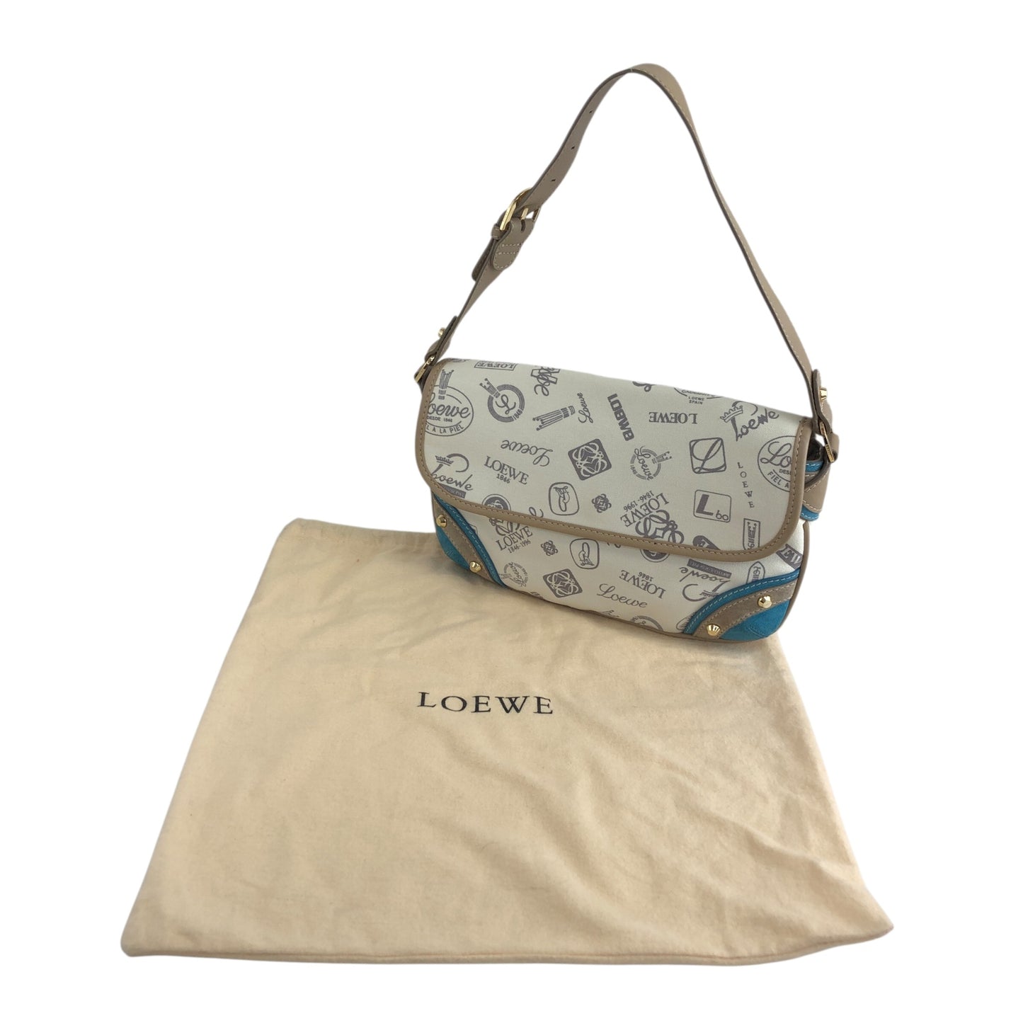 LOEWE Shoulder bag Beige Vintage k67gra