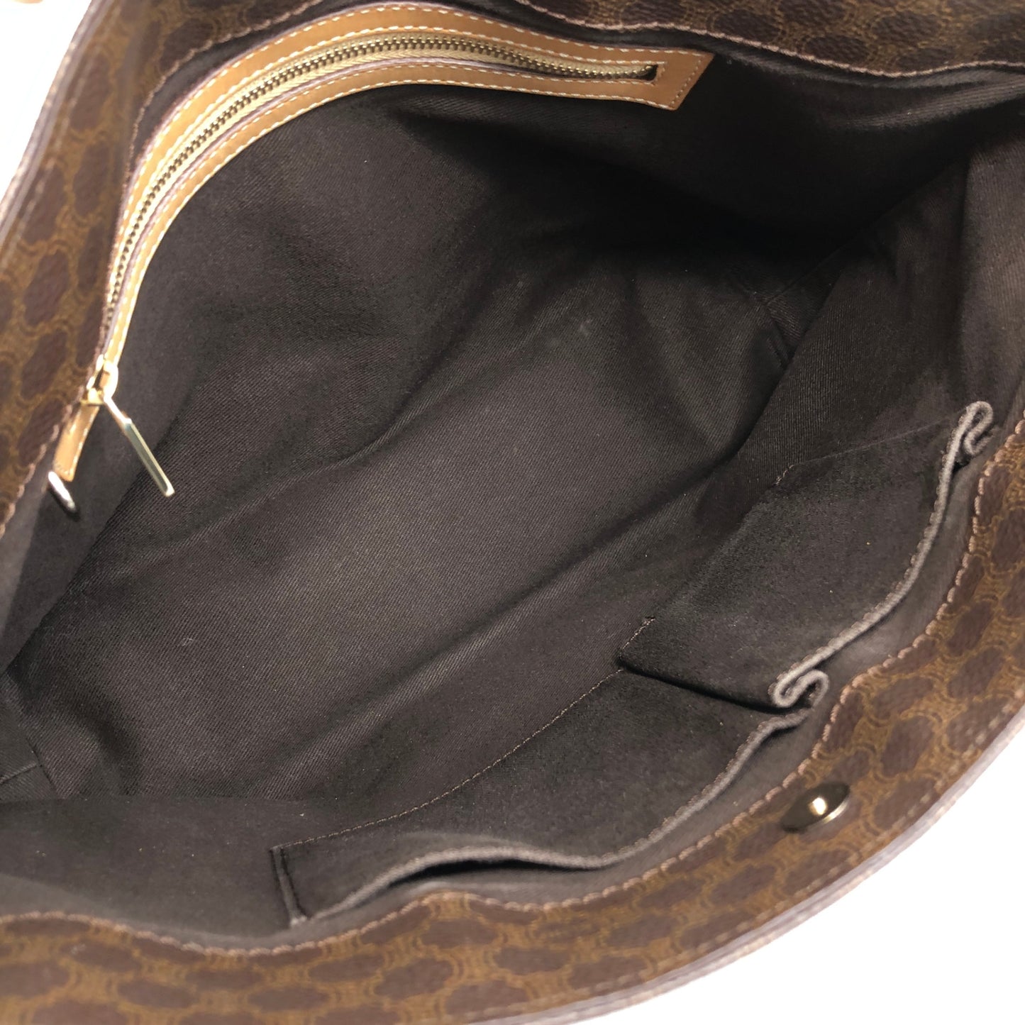 CELINE Macadam Shoulder bag Totebag Brown PP-SA-0097 Vintage br27j2