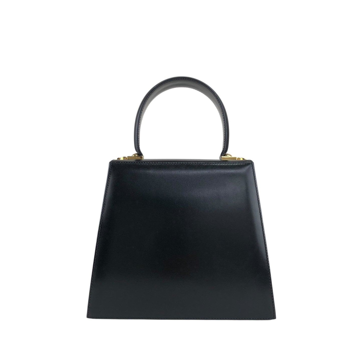 Salvatore Ferragamo Gancini Two-way Handbag Shoulder bag Black Vintage vbbuay