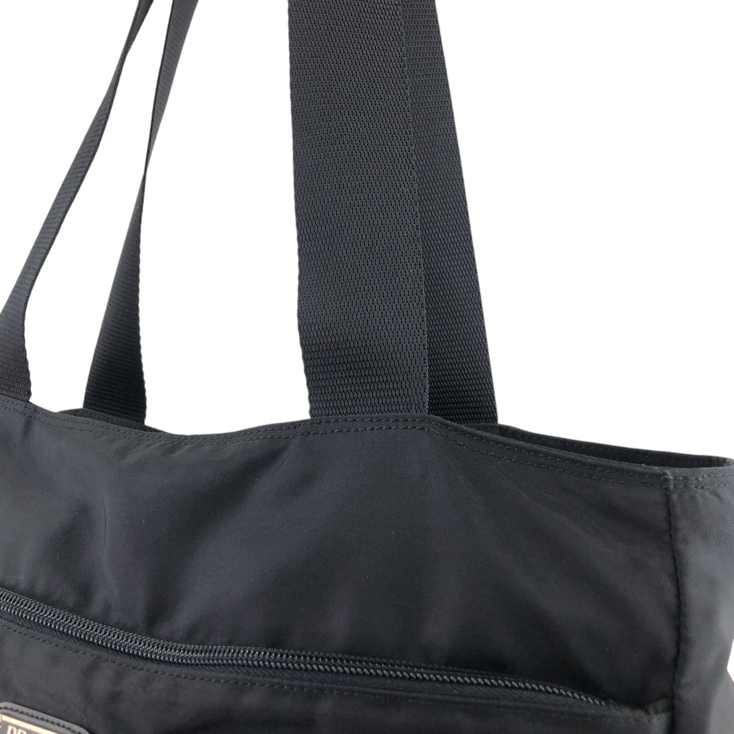 PRADA Triangle Logo Shoulder bag Totebag Black Vintage 5p3xnw