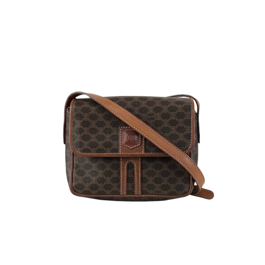 CELINE Macadam Blason Shoulder bag Brown Vintage y3mg84
