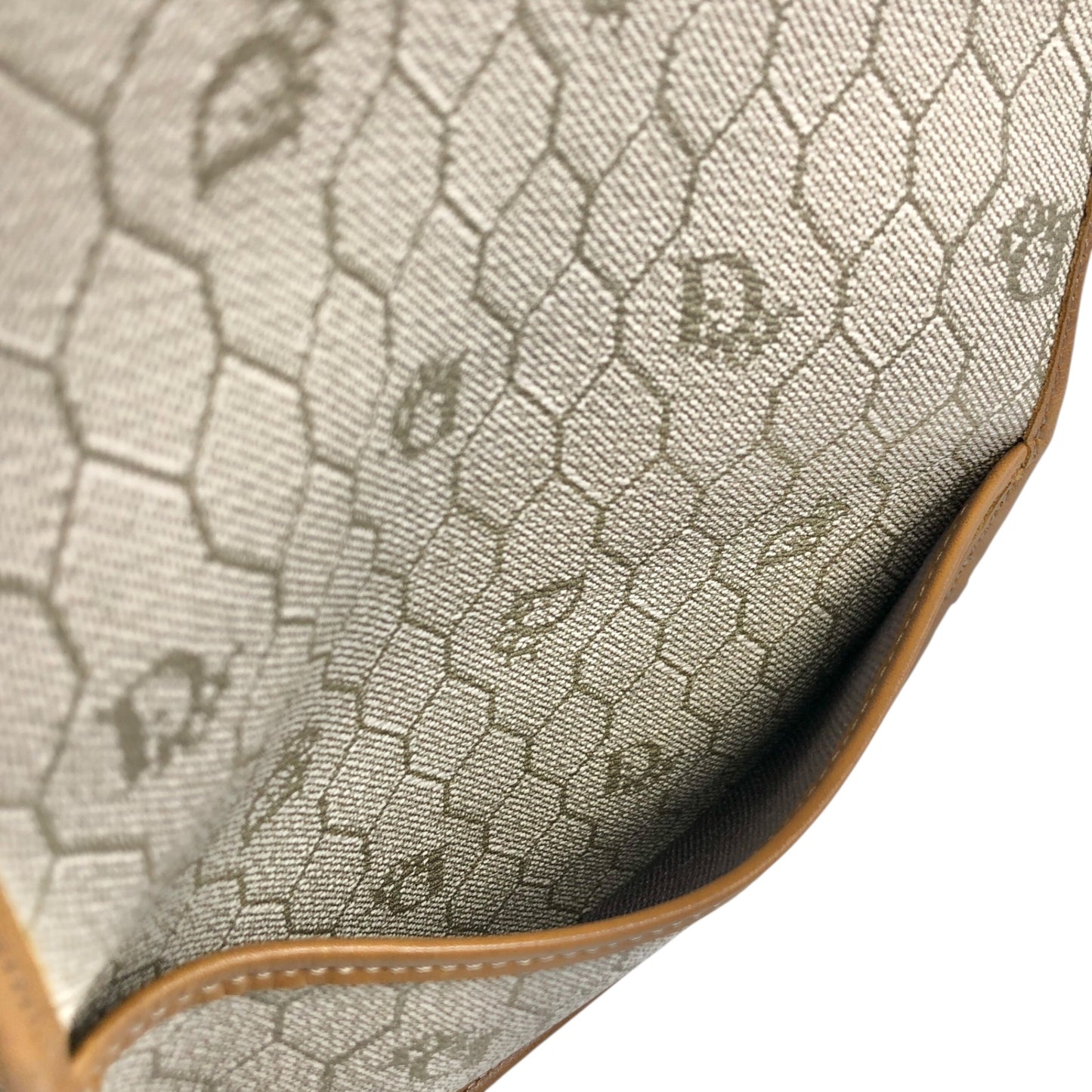 Christian Dior Honeycomb Pattern Small Shoulder bag Beige Vintage tumbw8