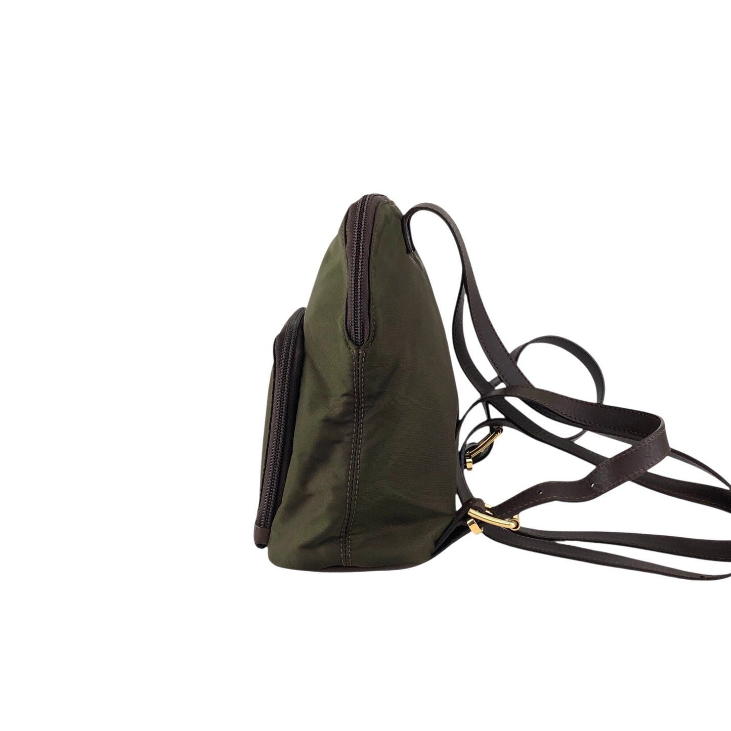 CELINE Circle Logo Backpack Khaki Vintage yubkrm