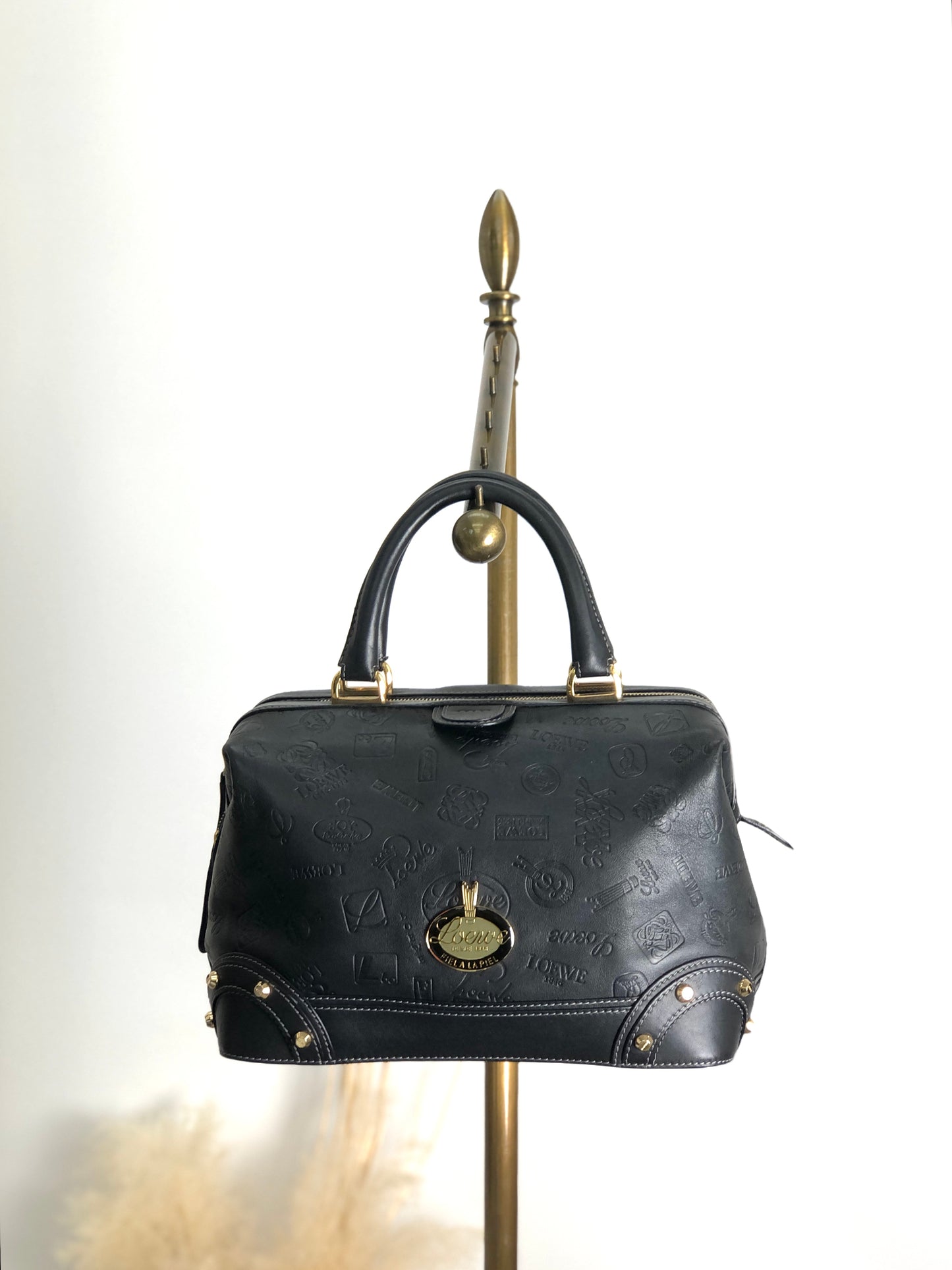 LOEWE Handbag Boston bag Black Vintage cx5sz7