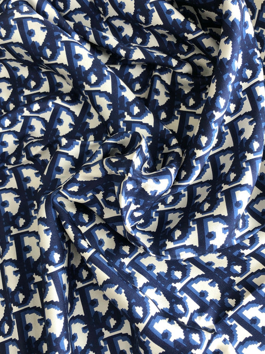 Christian Dior Trotter Scarf Blue Vintage 8v26zw