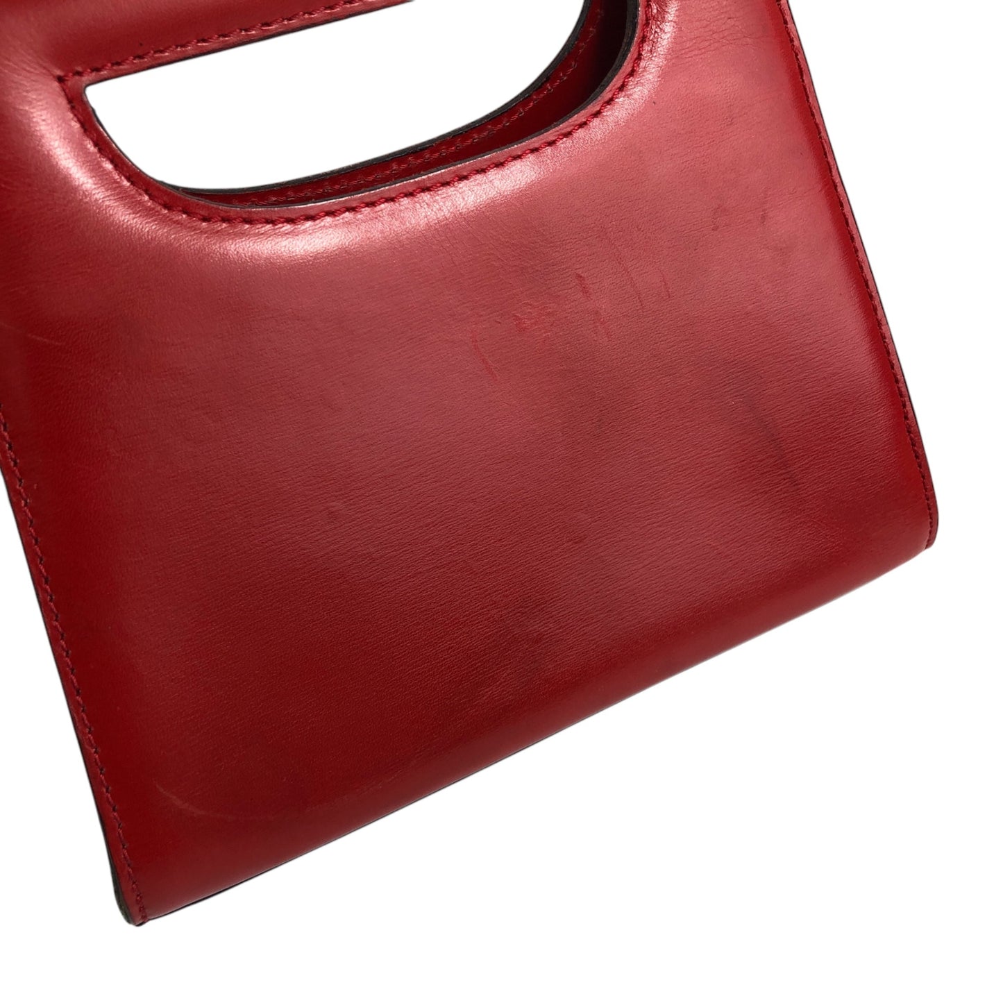 CELINE Two-way Handbag Shoulder bag Red Vintage 23vmug
