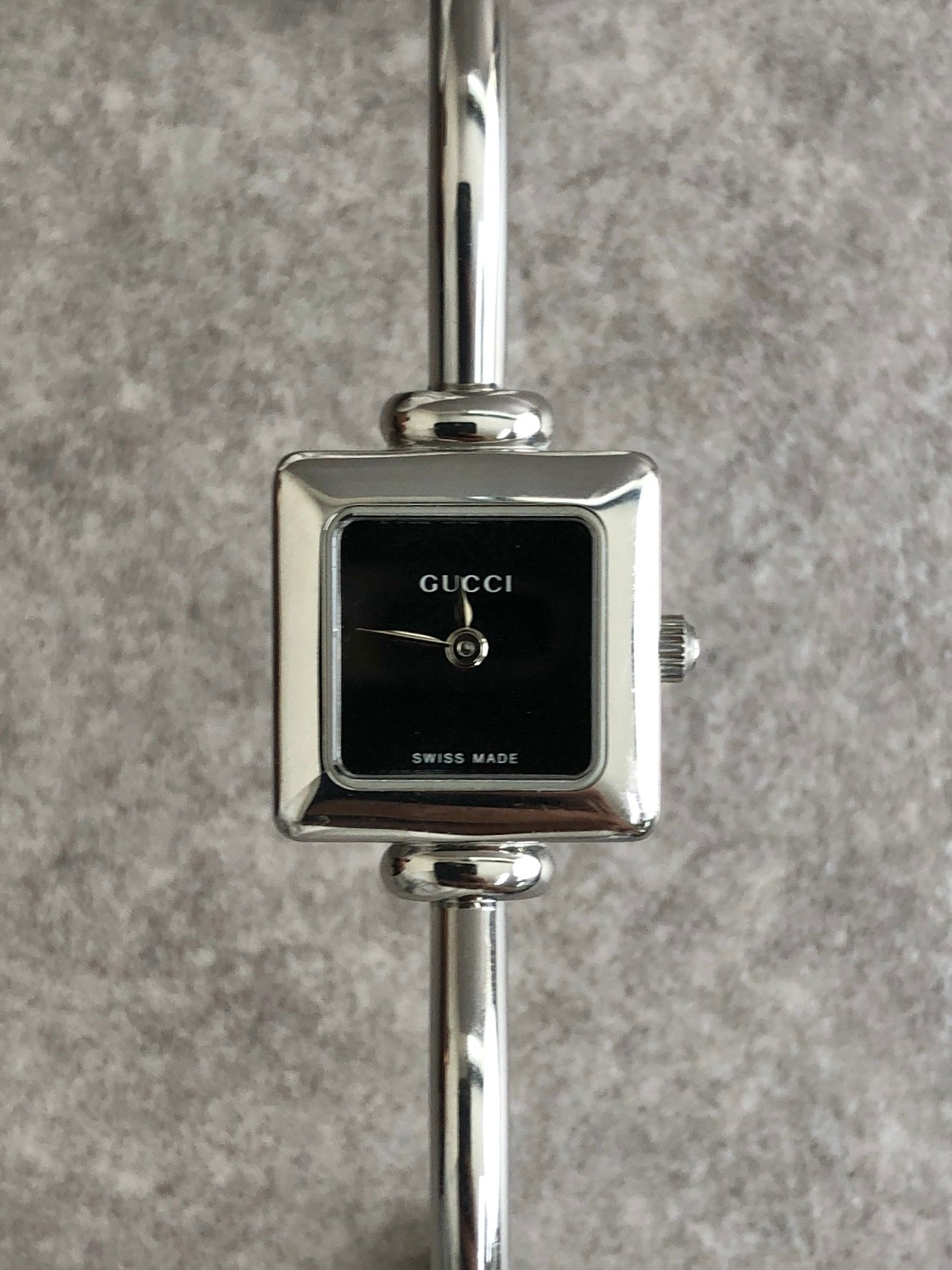 GUCCI Quartz Watch Silver 1900L Vintage ey4n3g