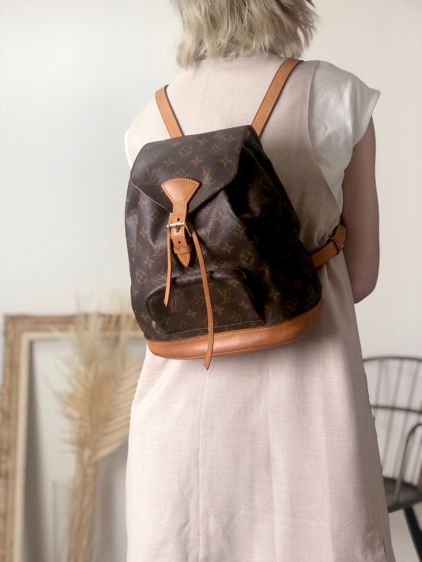 LOUIS VUITTON Monogram Backpack Brown Vintage xpa6y7