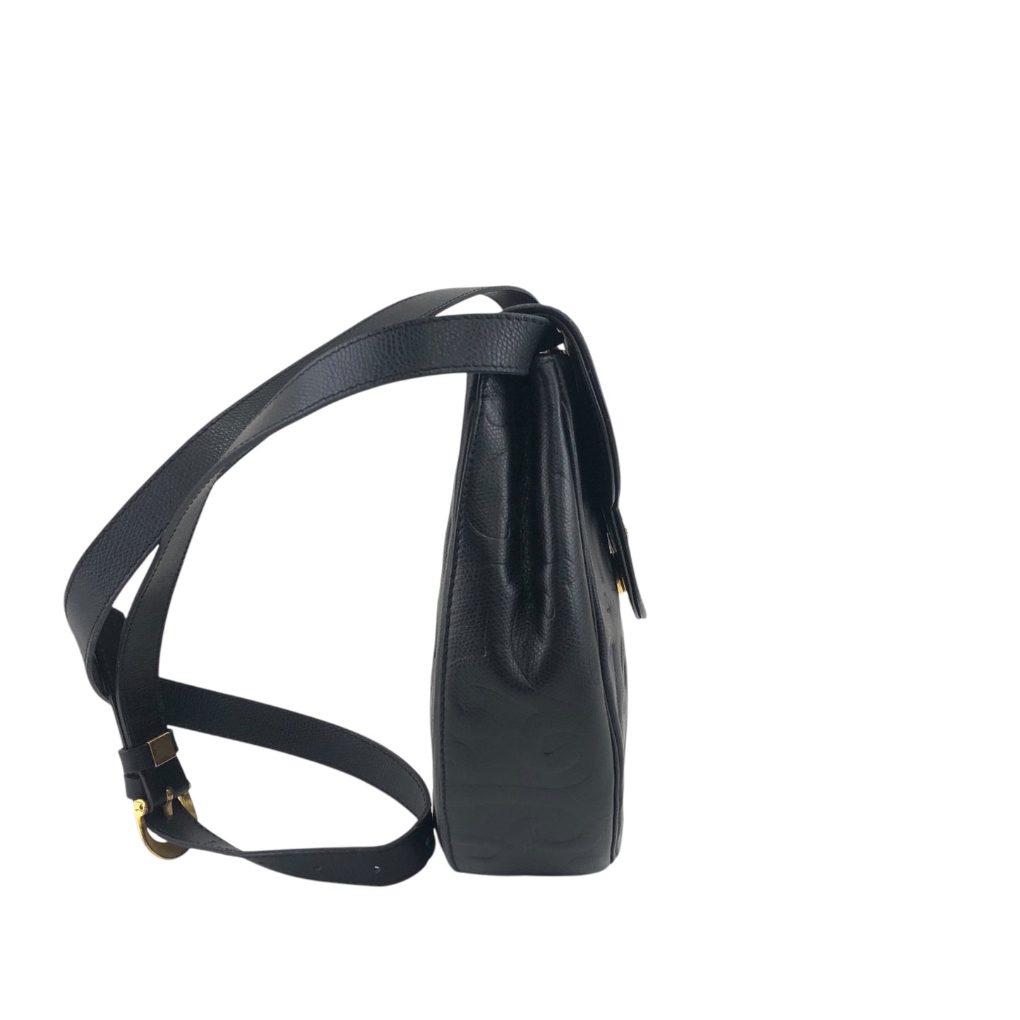 Yves Saint Laurent YSL Logo 單肩包 黑色 復古 cmeran
