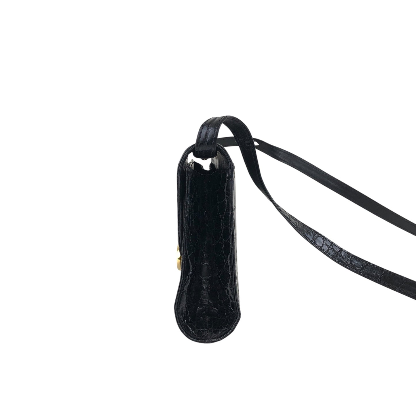 CELINE Triomphe Shoulder bag Black Vintage pedgvn