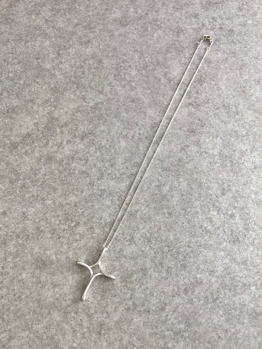 Tiffany & Co. Cross Motif SILVER925 Necklace Silver Vintage 57zzaz