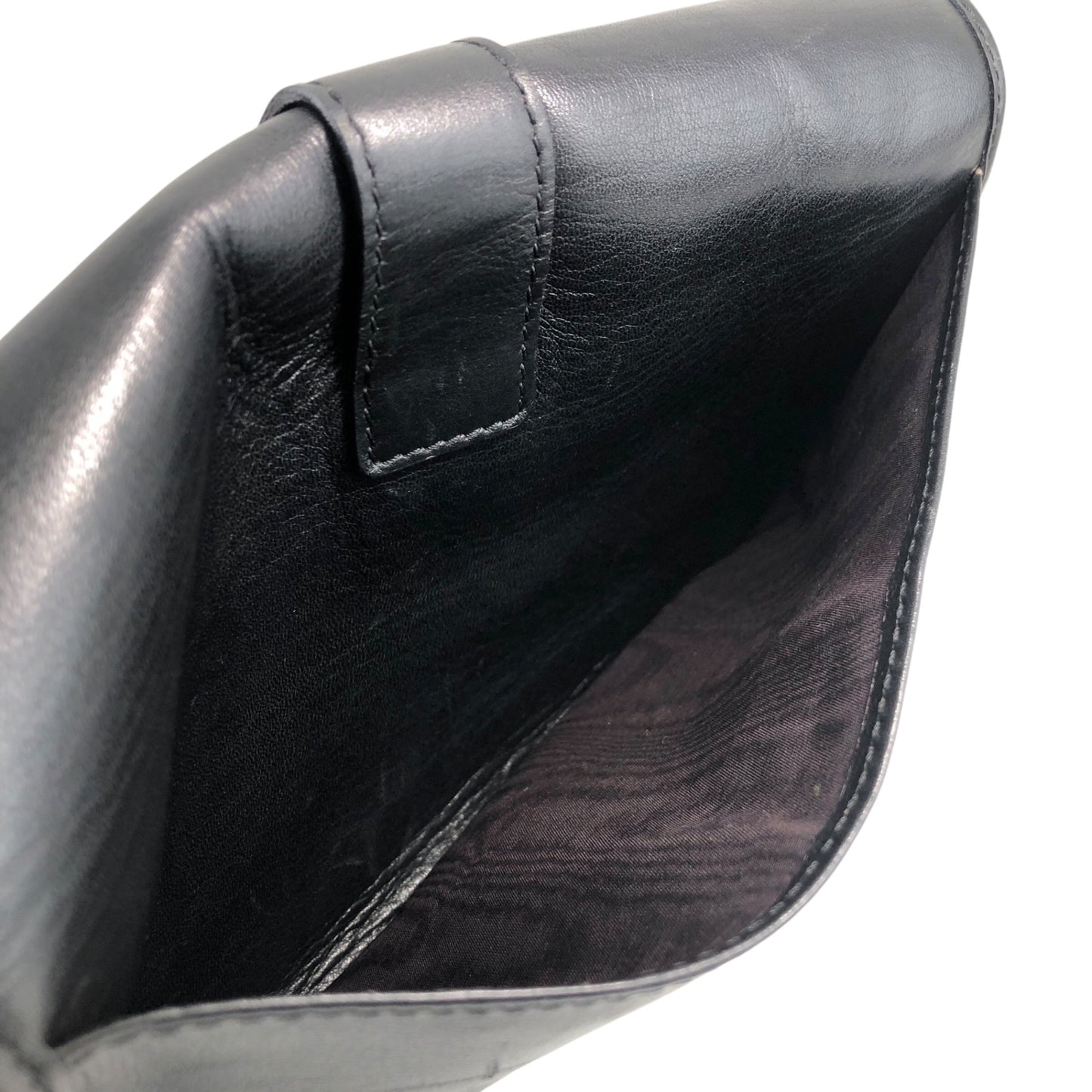 CELINE Gancini Crossbody Shoulder bag Black Vintage pdxcg6