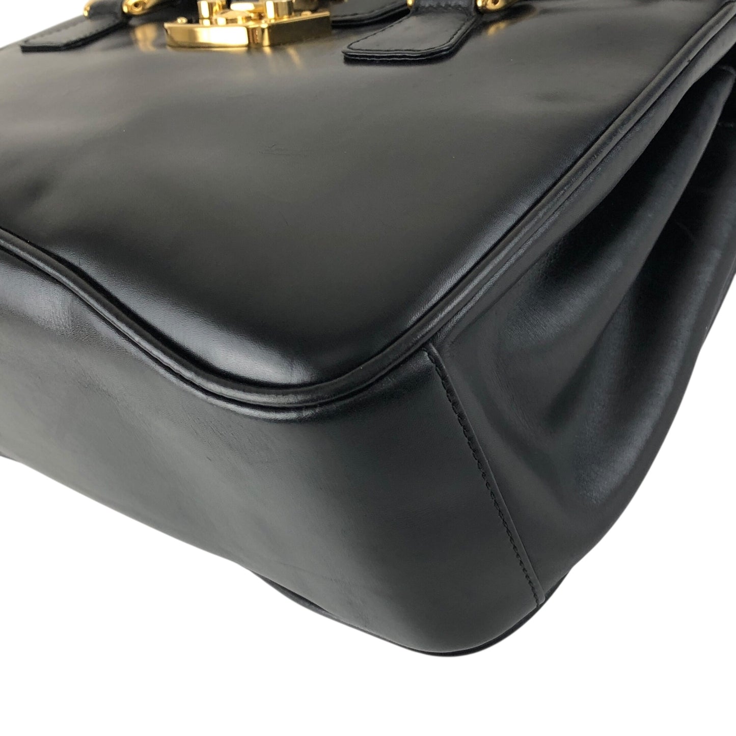 GUCCI Handbag Black Vintage as68jk