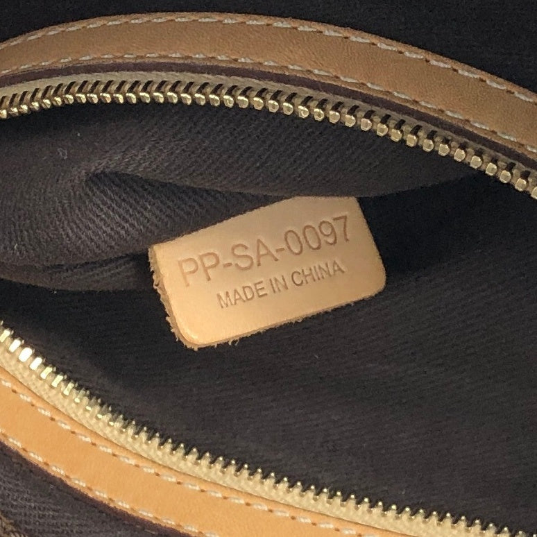 CELINE Macadam Shoulder bag Totebag Brown PP-SA-0097 Vintage br27j2