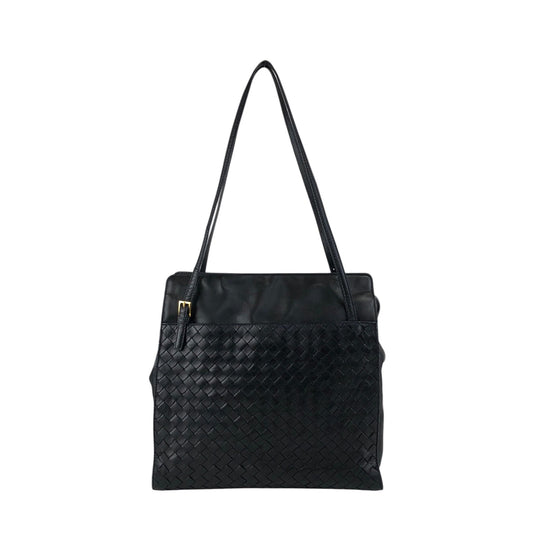 Bottega Veneta Intrecciato Handbag Shoulder bag Black Vintage egp857