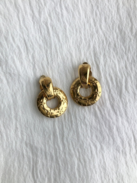 CELINE Starball 耳環 金色 復古 wf5et4