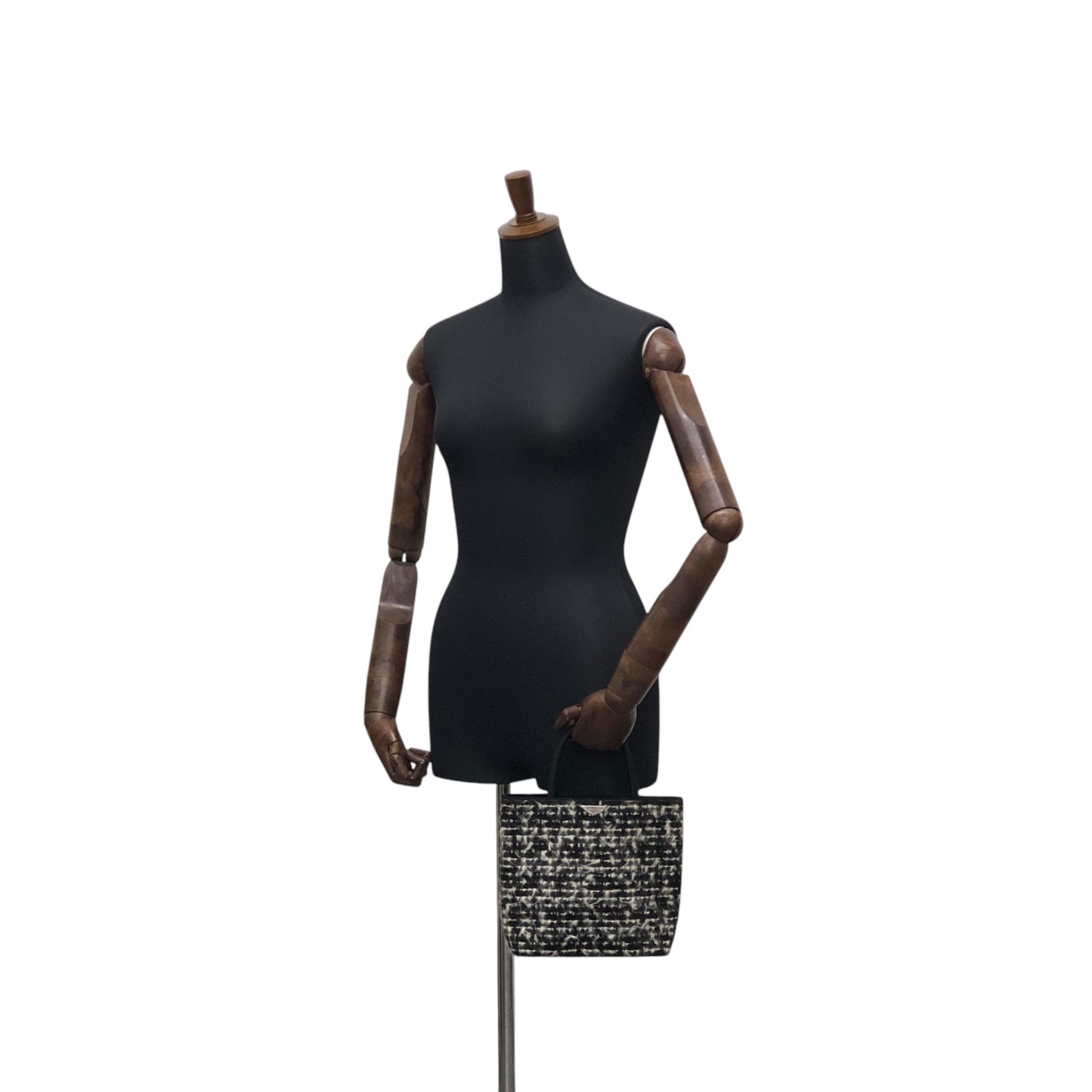 Christian Dior Logo Handbag Black White Vintage ny7jtf