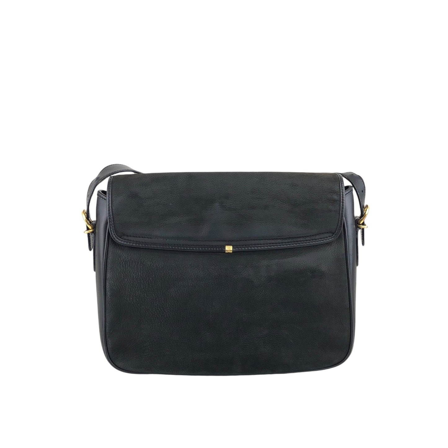 GUCCI Logo Shoulder bag Black Vintage tid77d