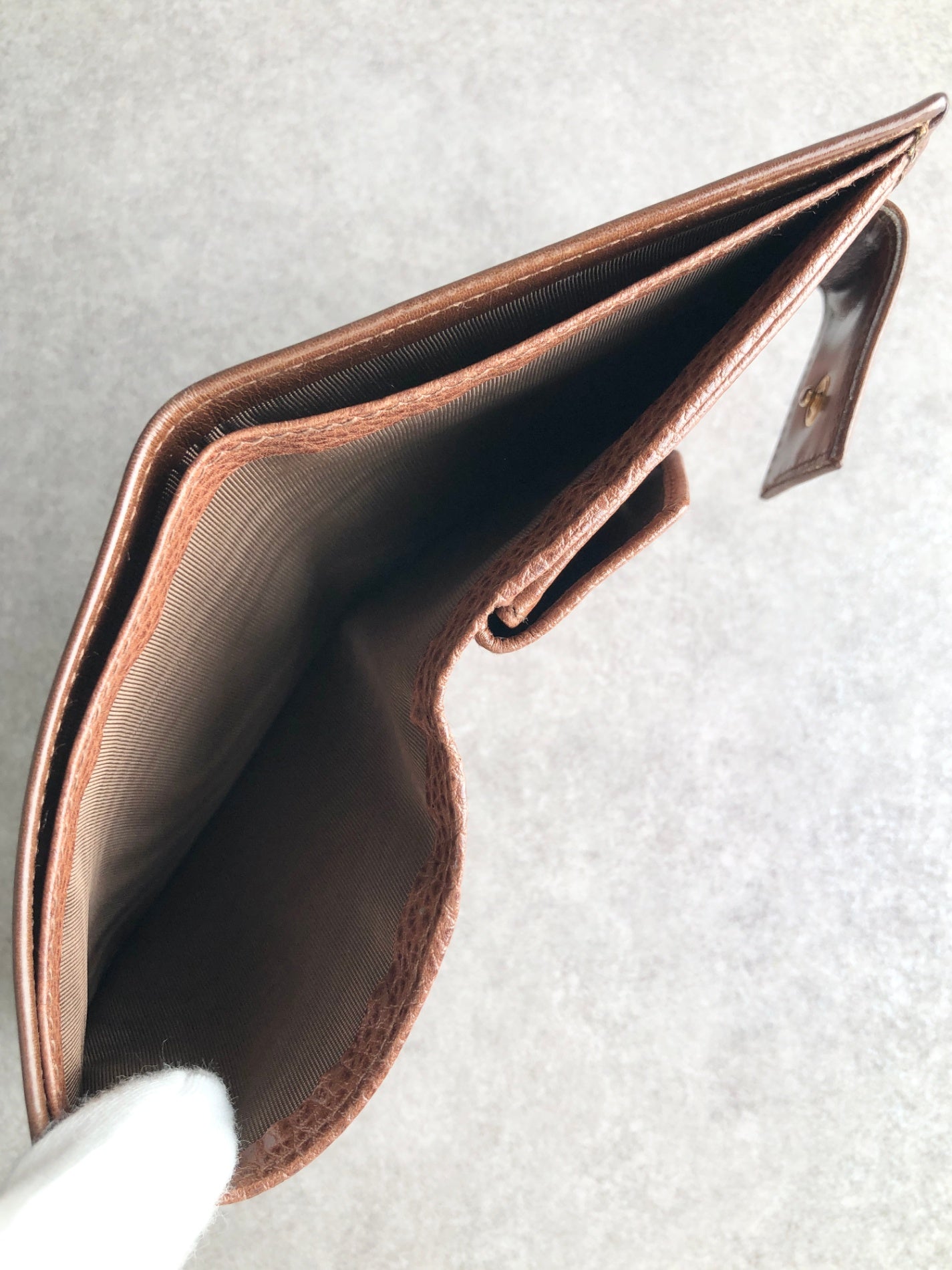 CELINE Blason Folded Wallet Brown Vintage 8zbhbm