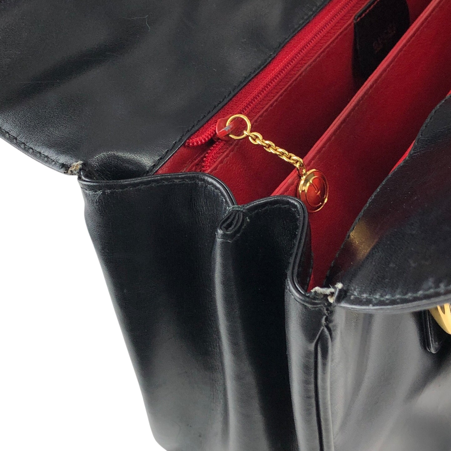 GUCCI Handbag Black Vintage as68jk