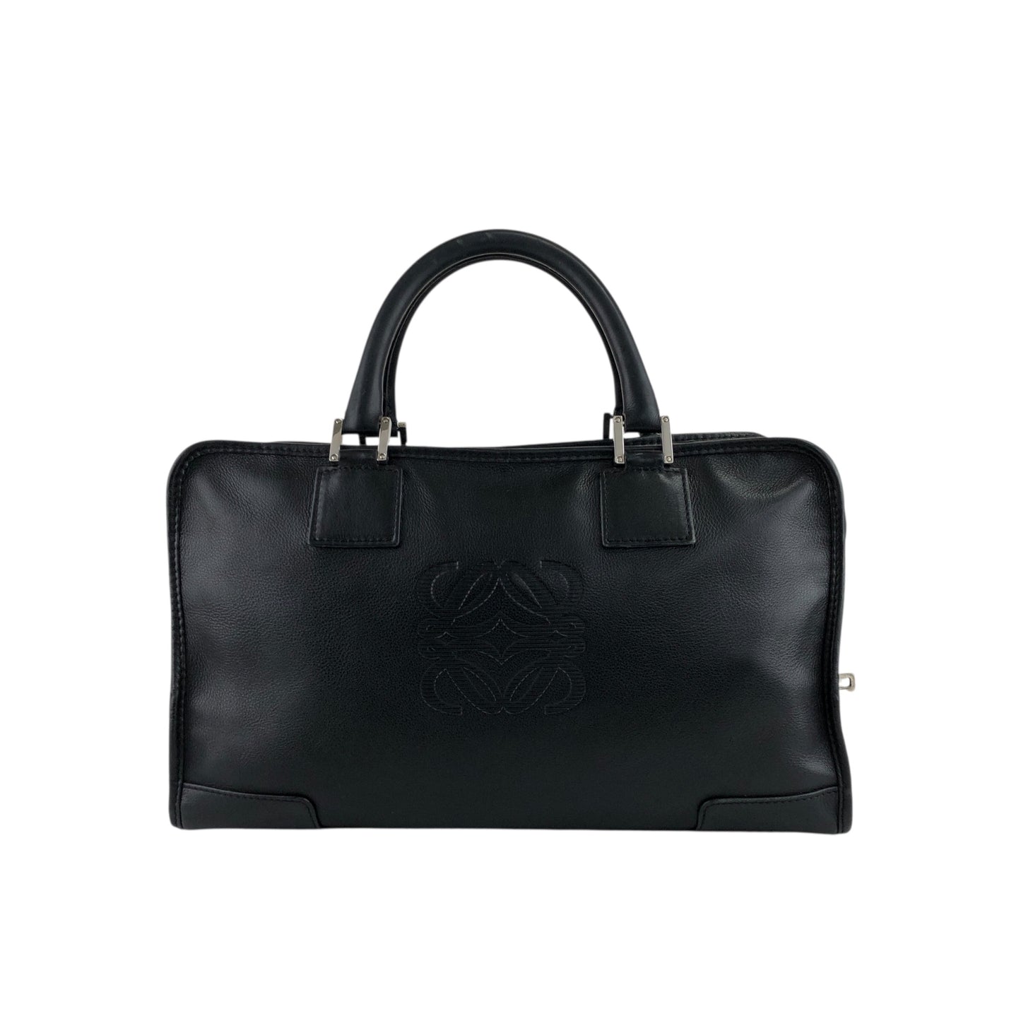 LOEWE Amazona28 Anagram Handbag Boston bag Black Vintage z3tif8