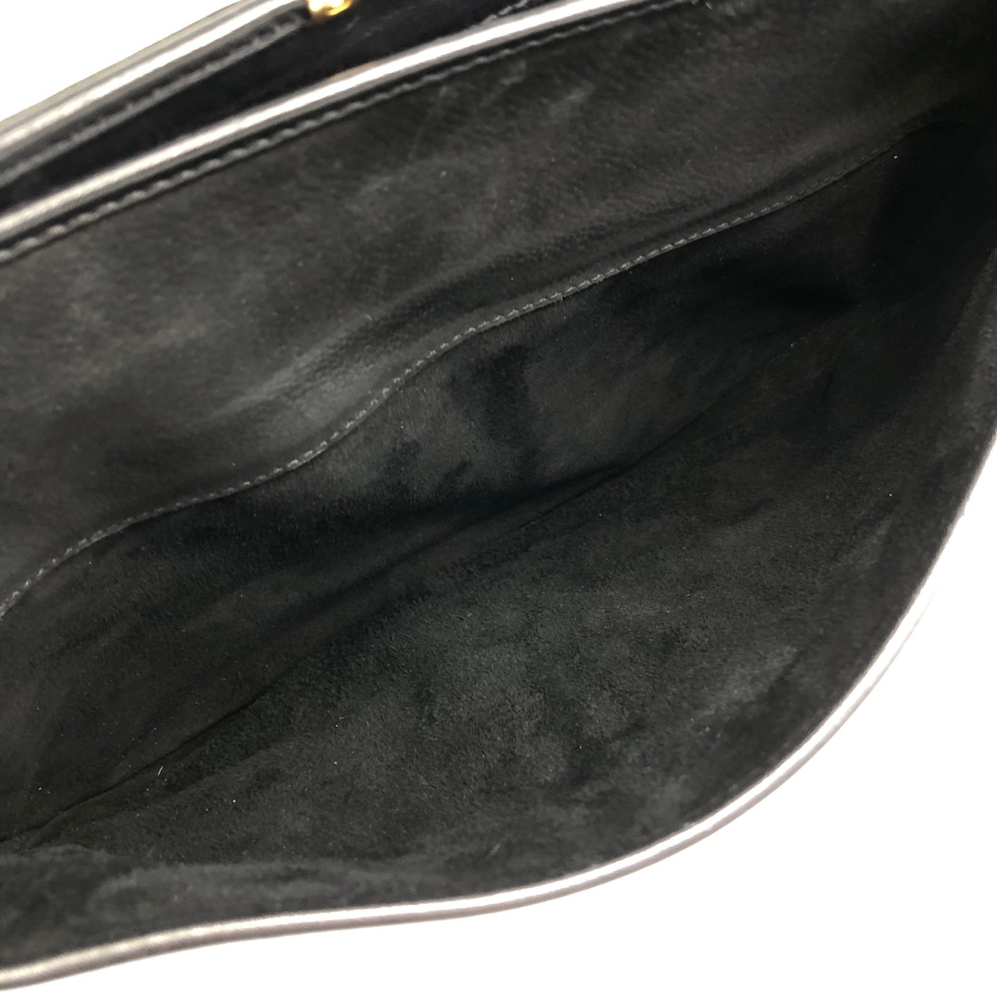 GUCCI Logo Shoulder bag Black Vintage tid77d