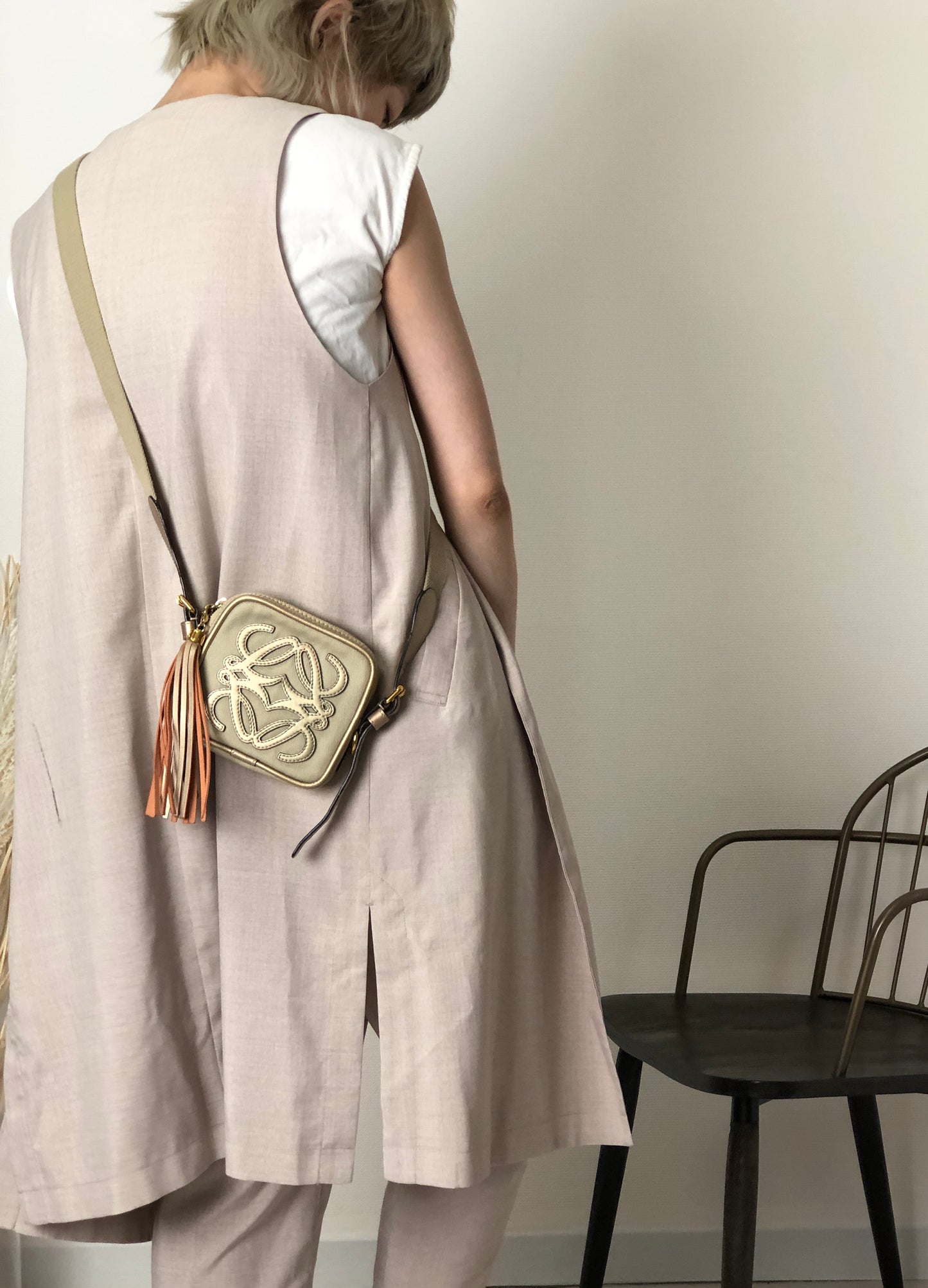 LOEWE Anagram Small Shoulder bag Beige Vintage meahck