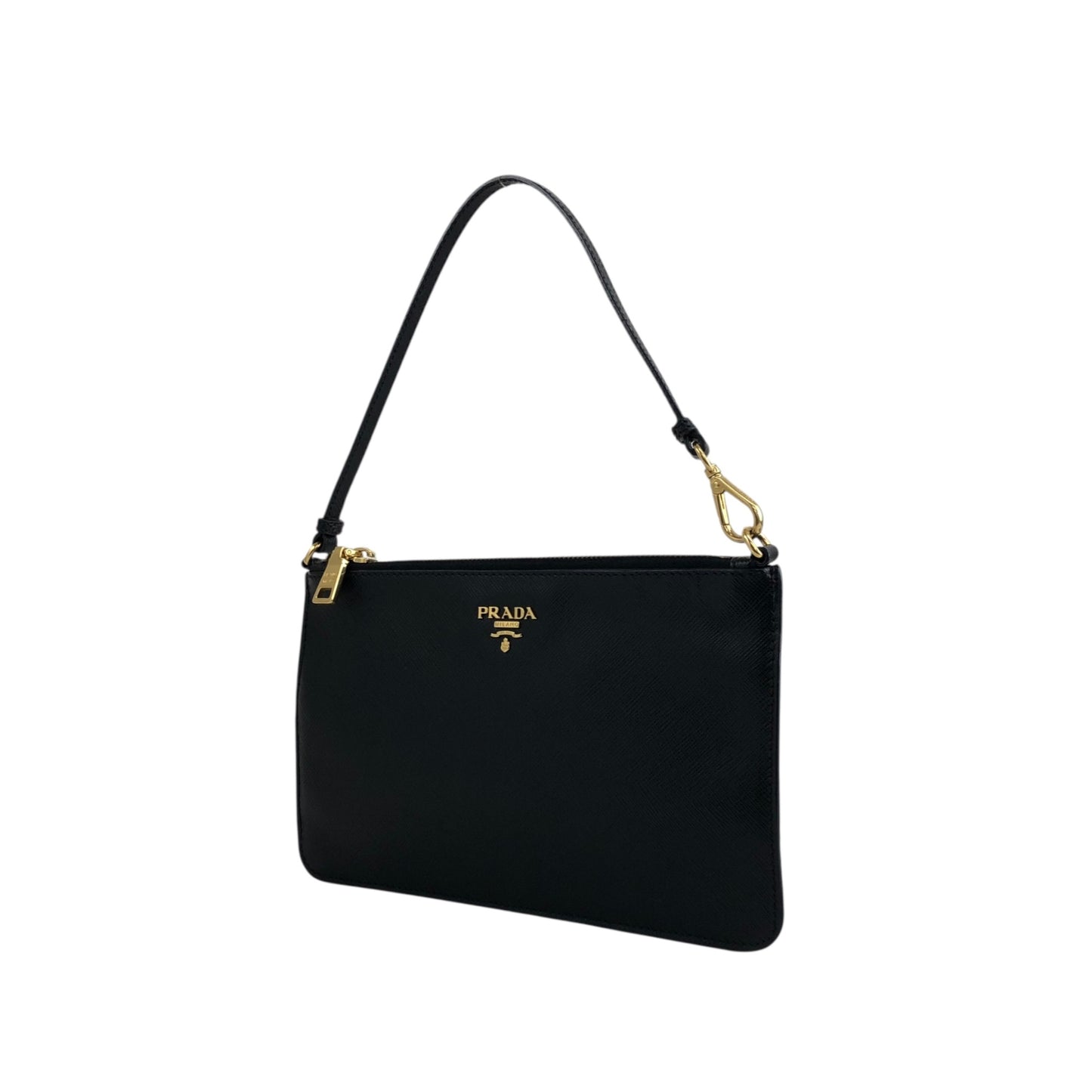 PRADA Logo Small Handbag Black Vintage ce7ved