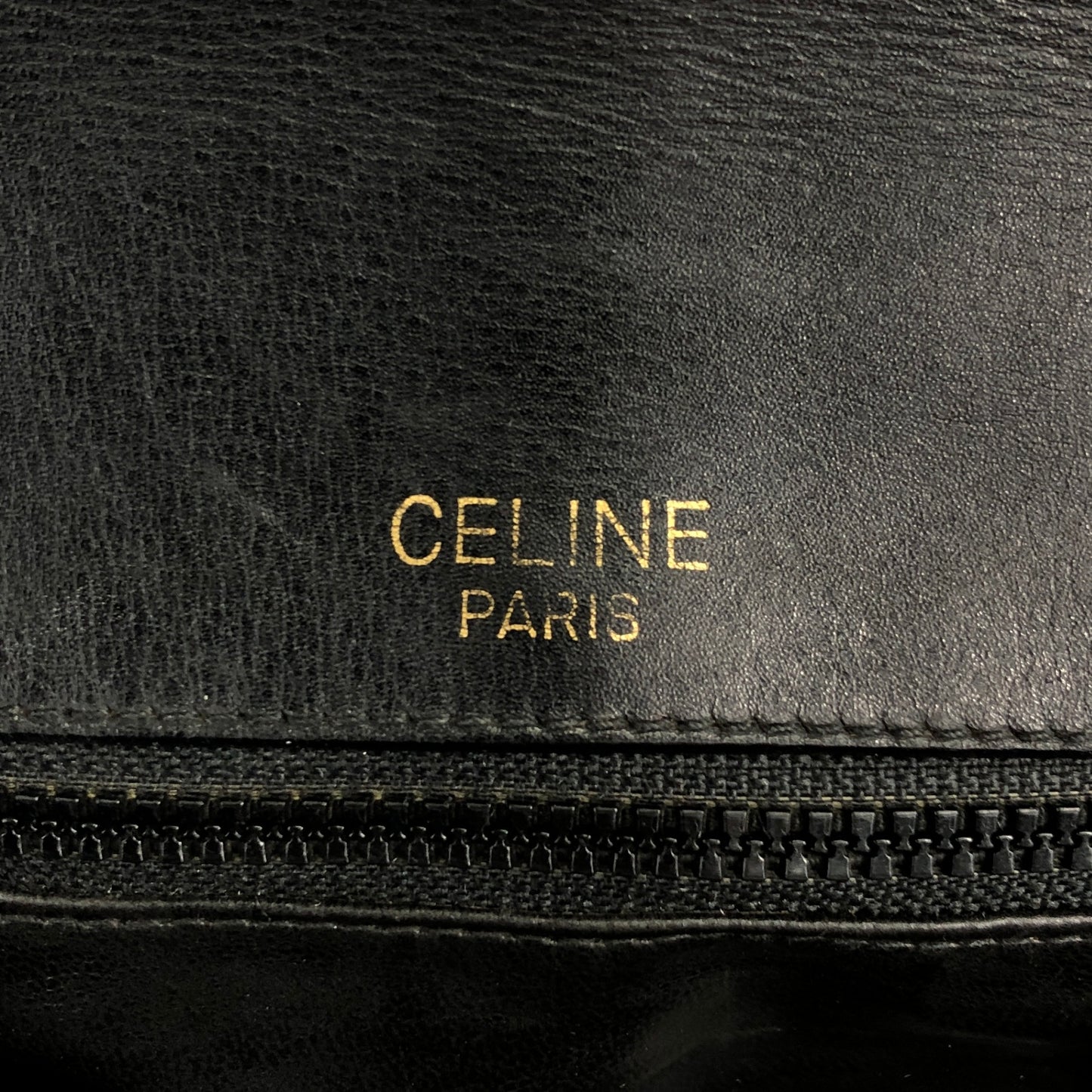 CELINE Blason Flap Shoulder bag Black Vintage txzb37