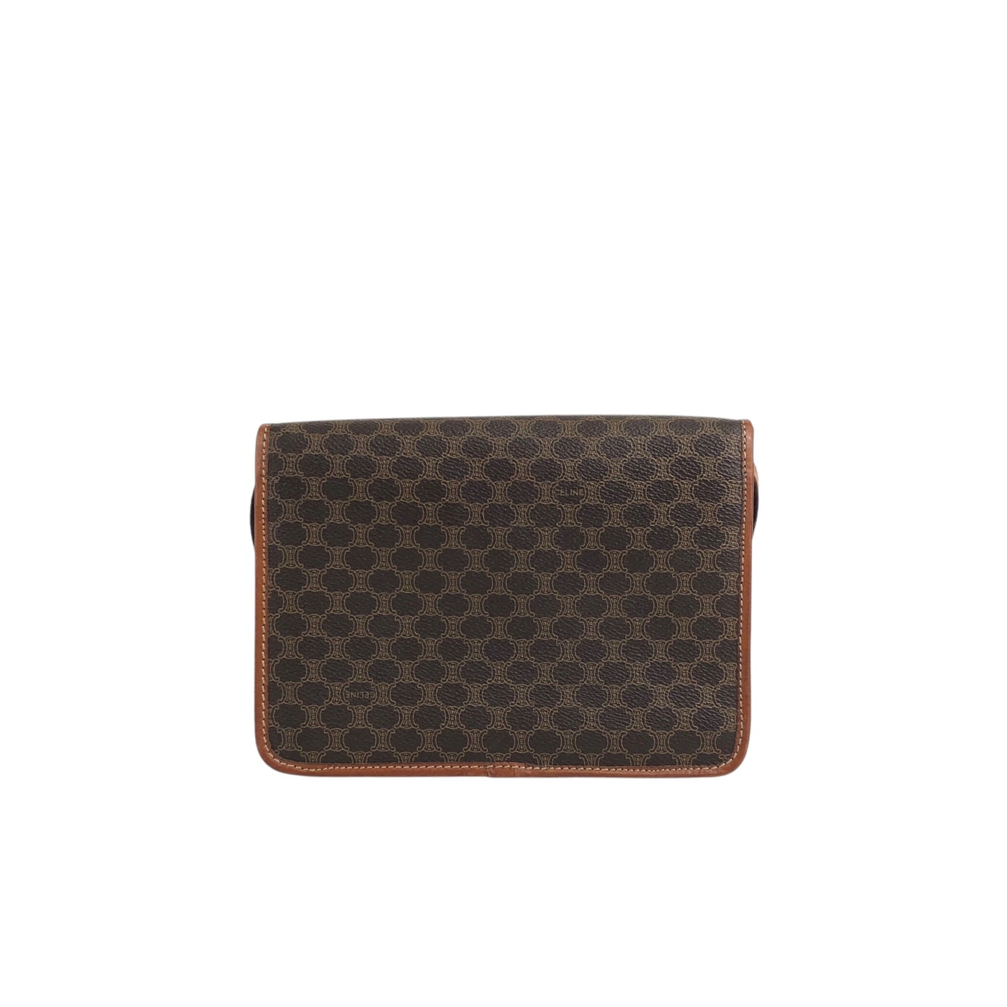 CELINE Macadam Blason Shoulder bag Brown Vintage ix2eki