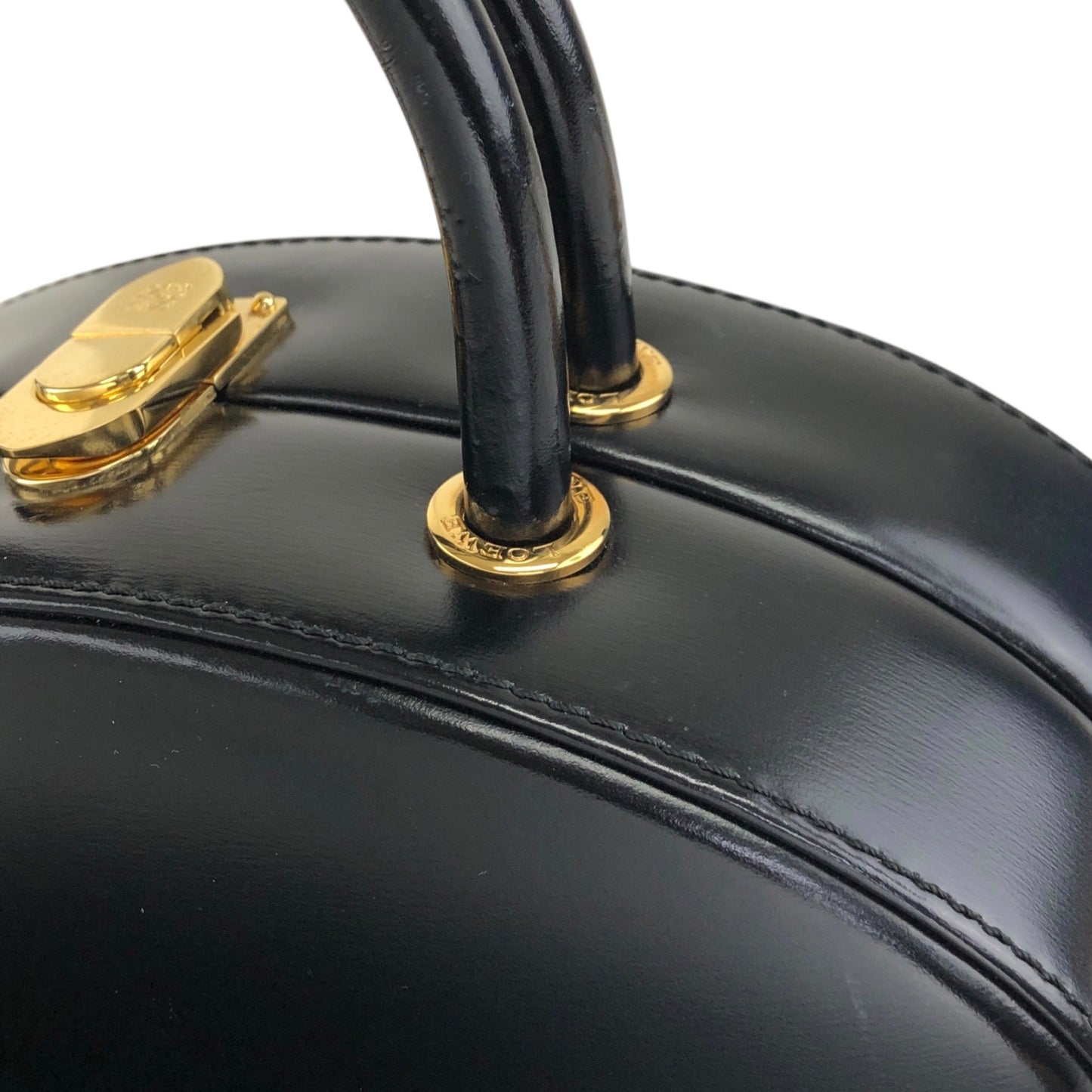 LOEWE Anagram Top Handle Handbag Vanity bag Black Vintage nxkdzt