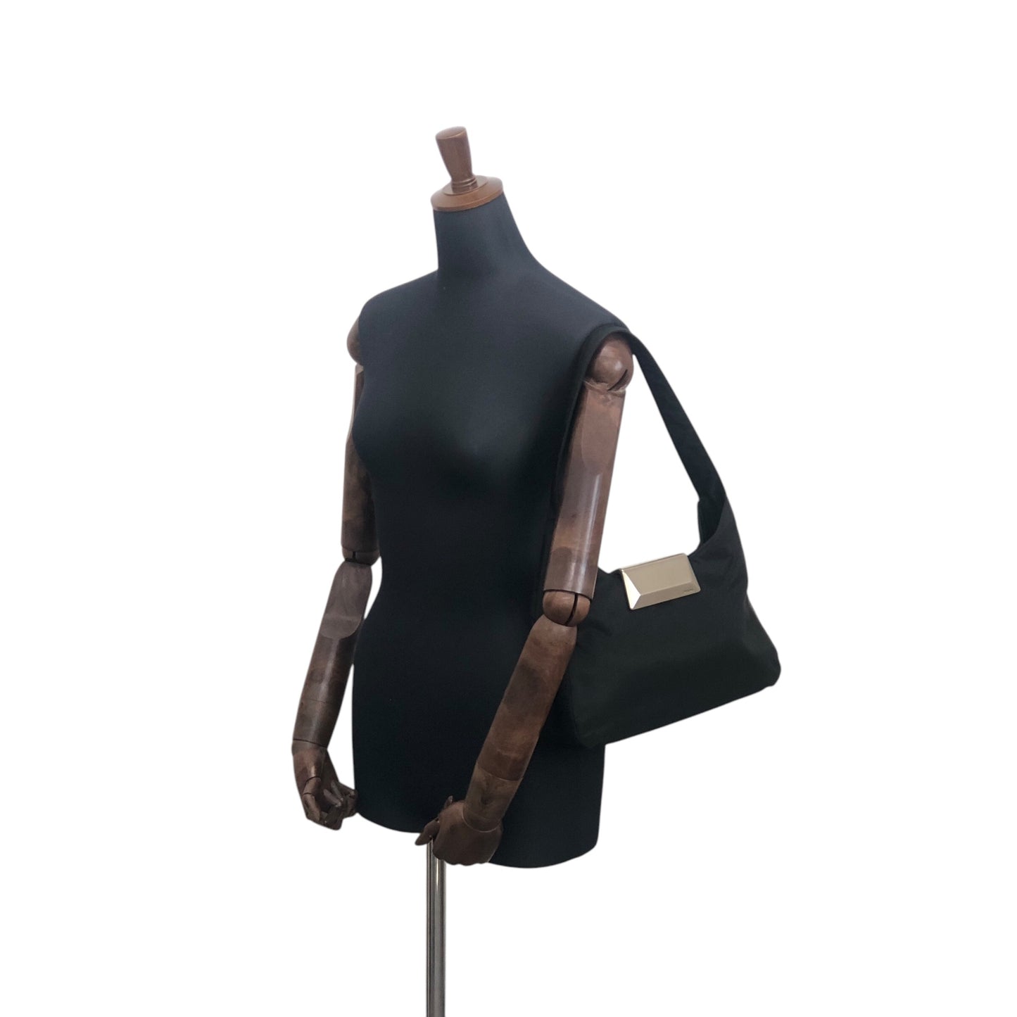 PRADA Logo Shoulder bag Black Vintage cdpuma