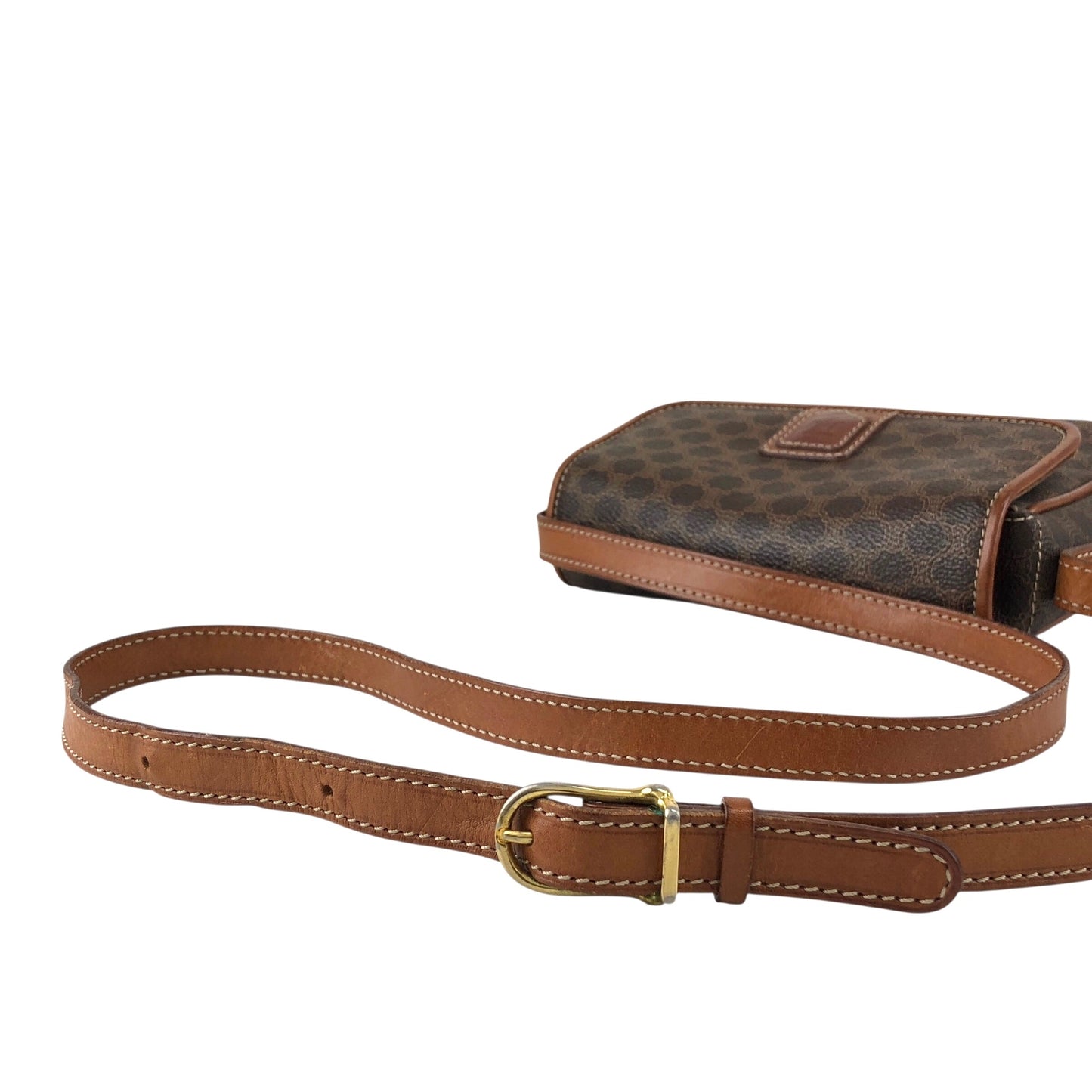 CELINE Macadam Blason Shoulder bag Brown Vintage y3mg84