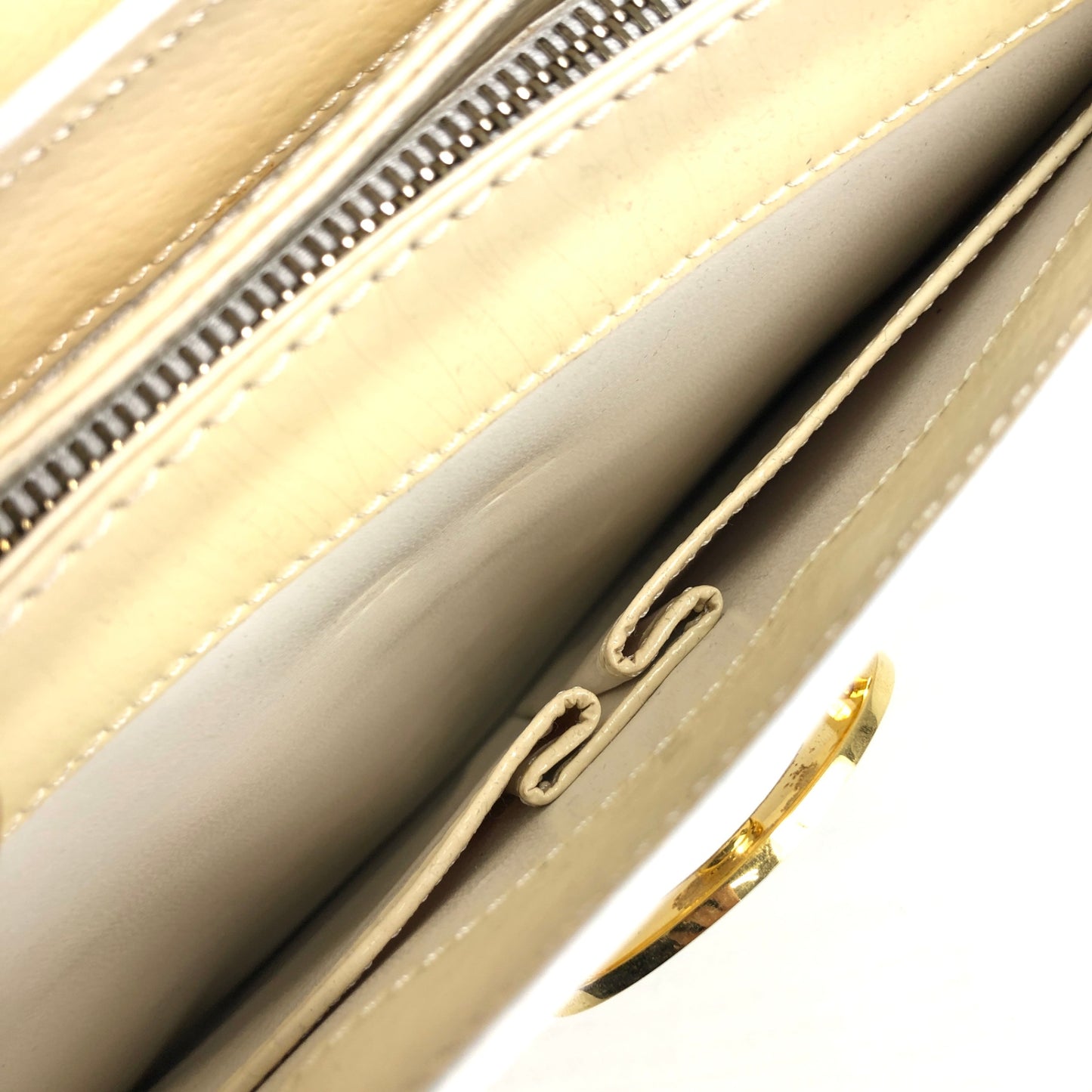 CELINE Circle Logo Shoulder bag White Vintage vxg2uf
