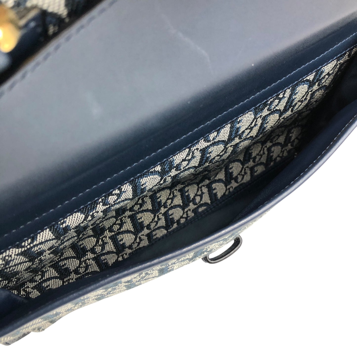 Christian Dior Trotter 前袋肩包托特包海軍藍復古 nak7gb