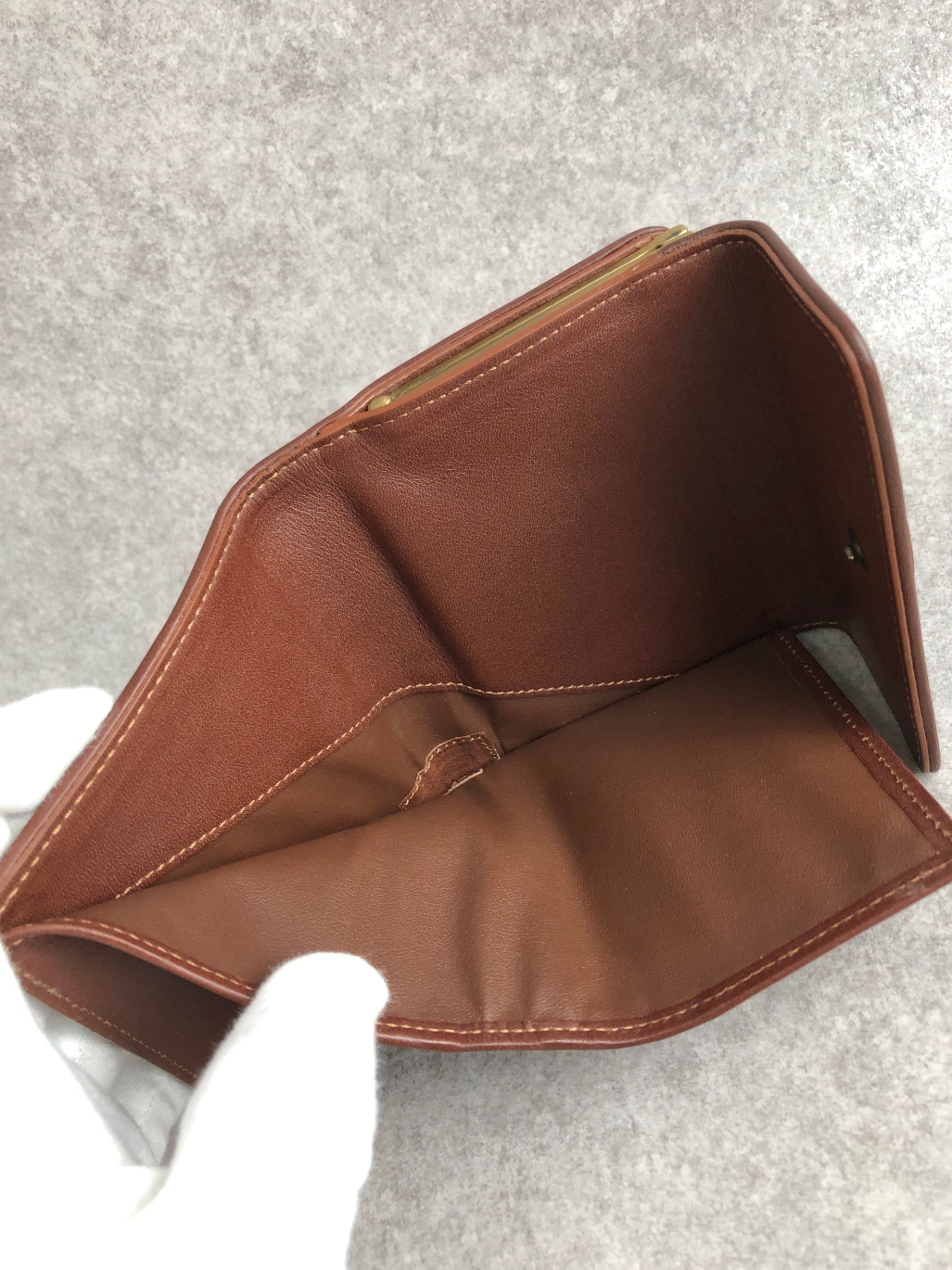 CELINE Paris Macadam Logo Trifold Wallet Indigo Vintage ddcaau
